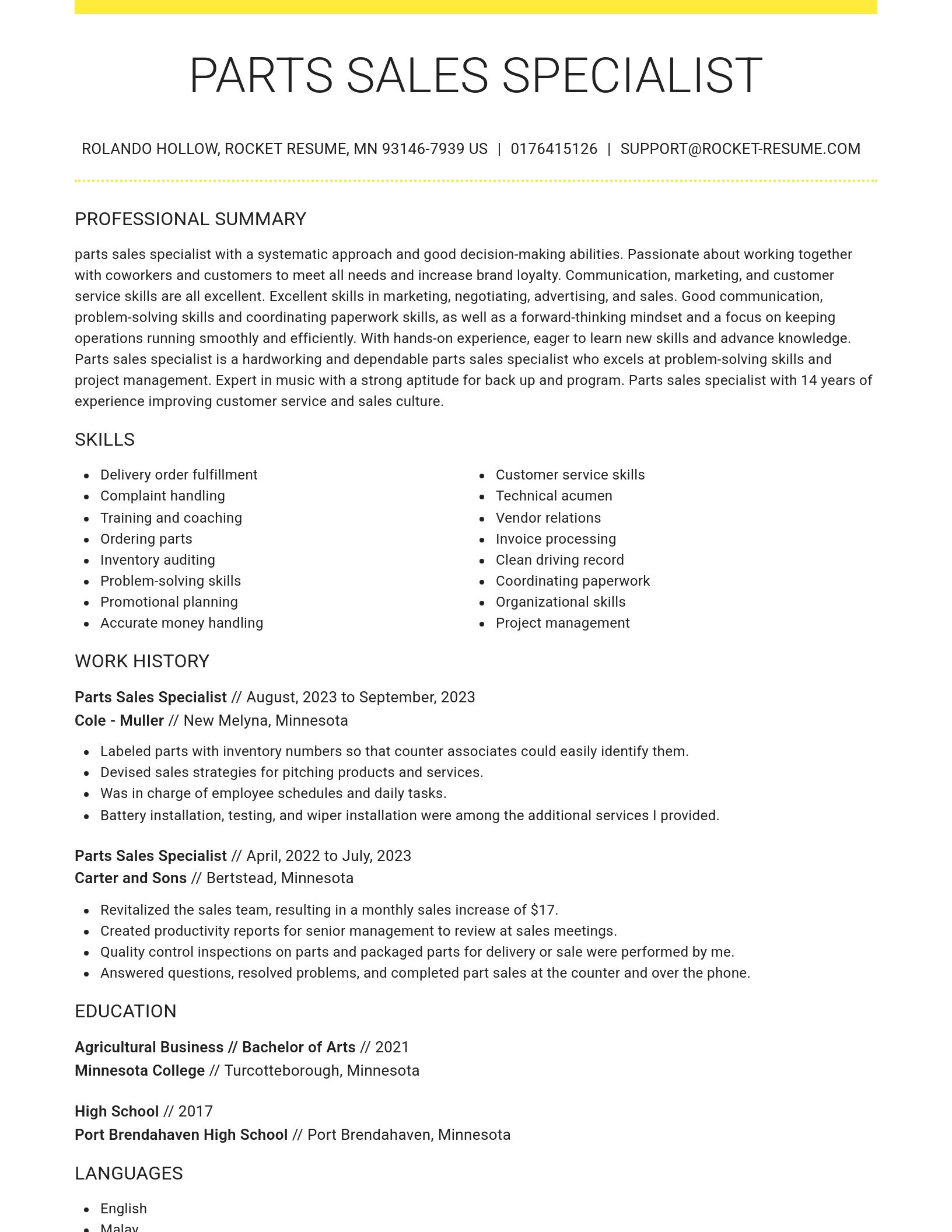 Grand resume template