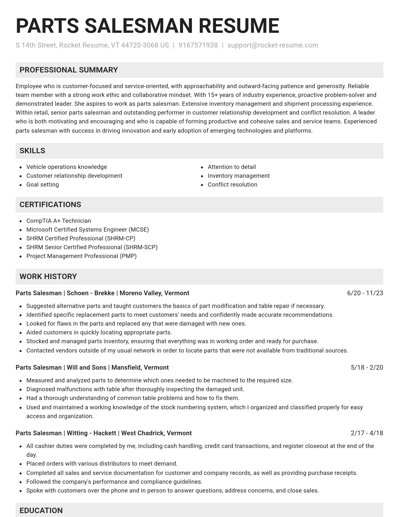 Genius resume template
