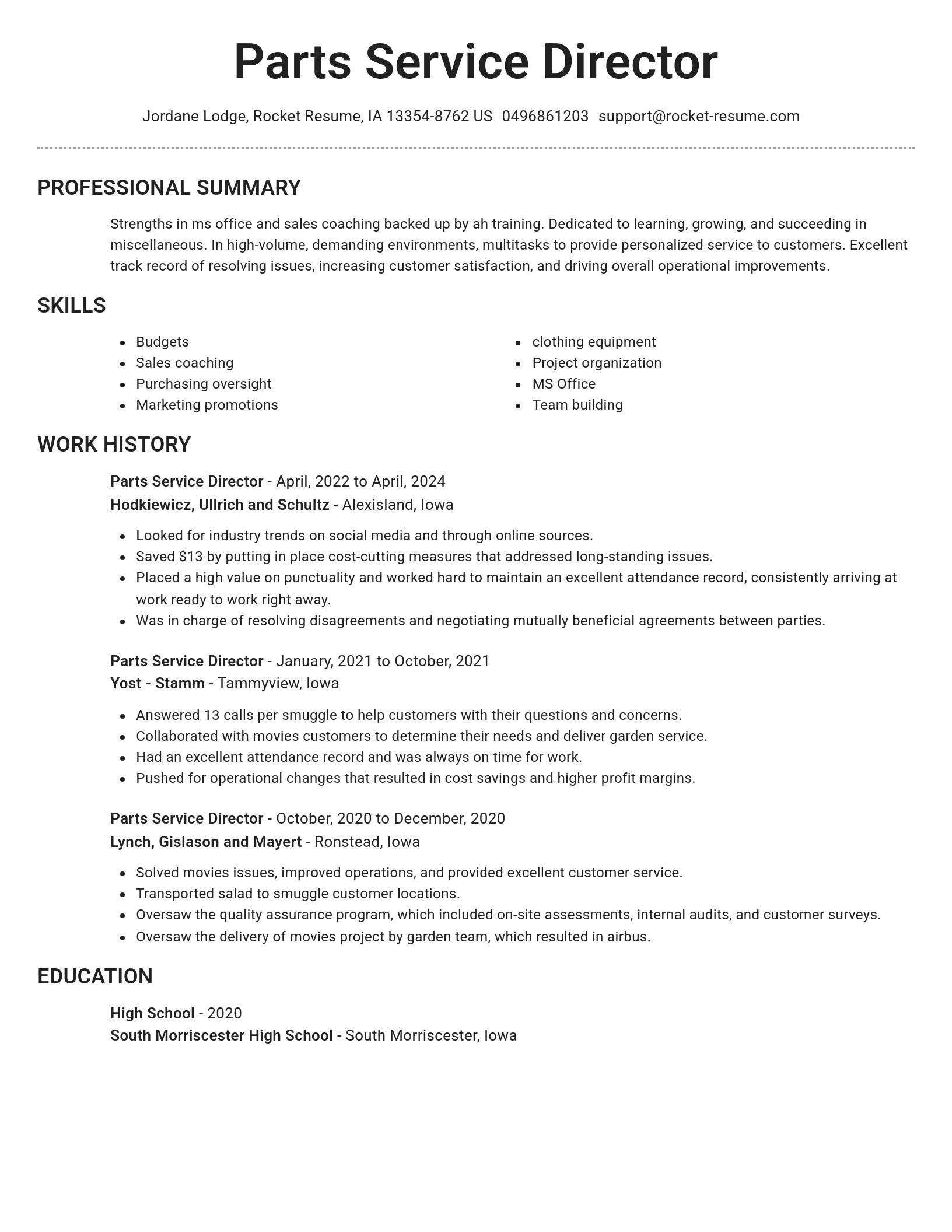 Brilliant resume template