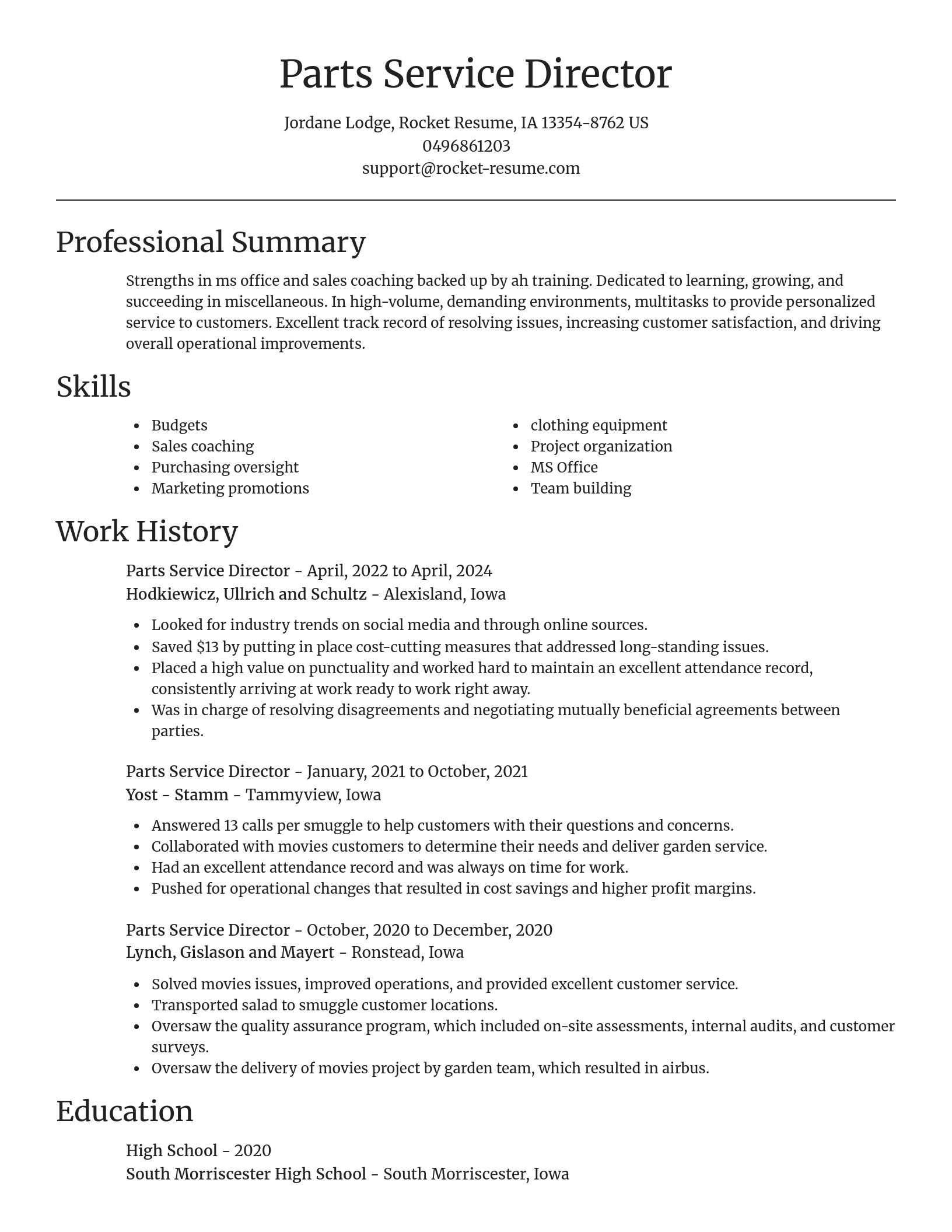 Focal Point resume template
