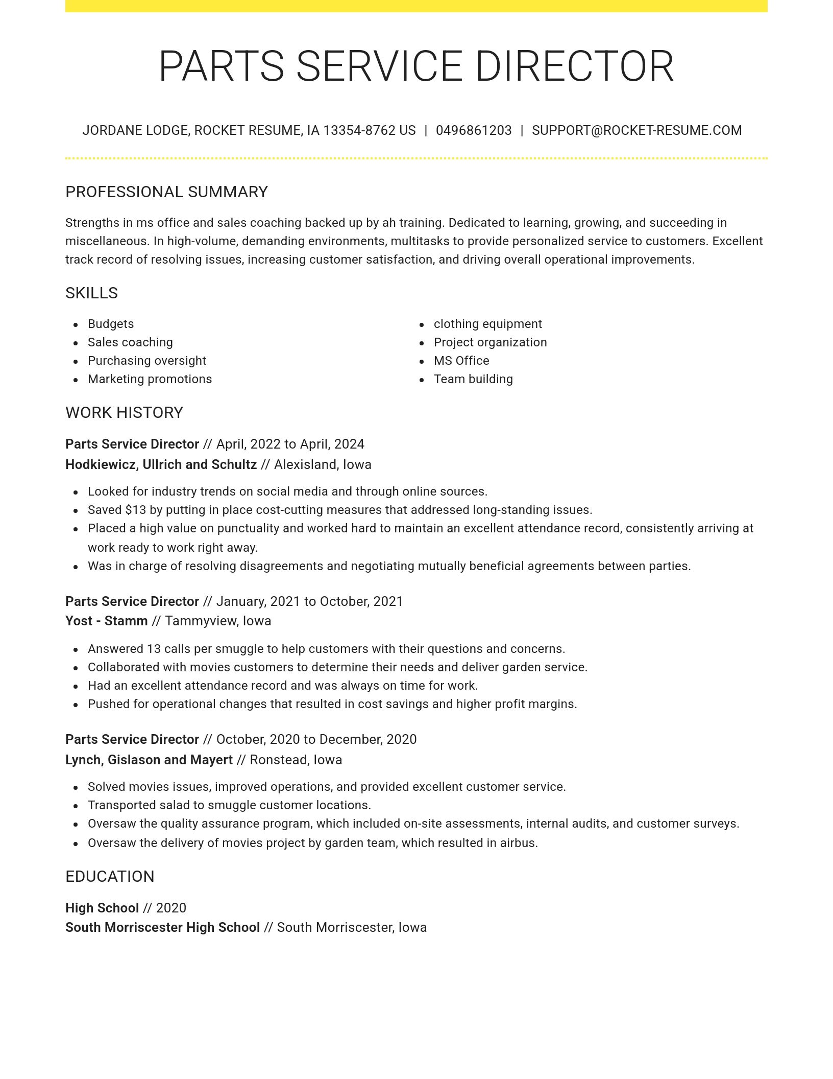 Grand resume template