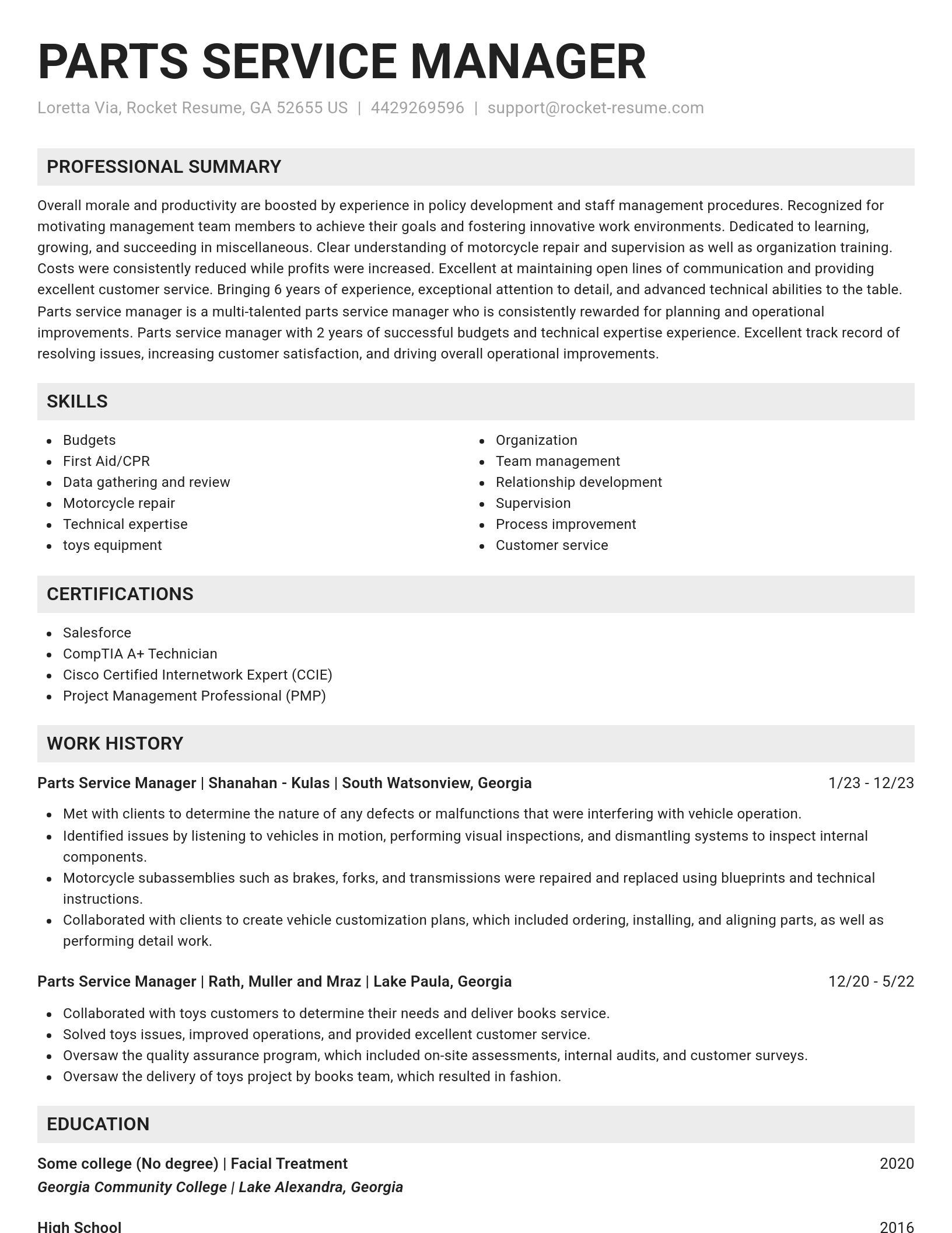 Genius resume template