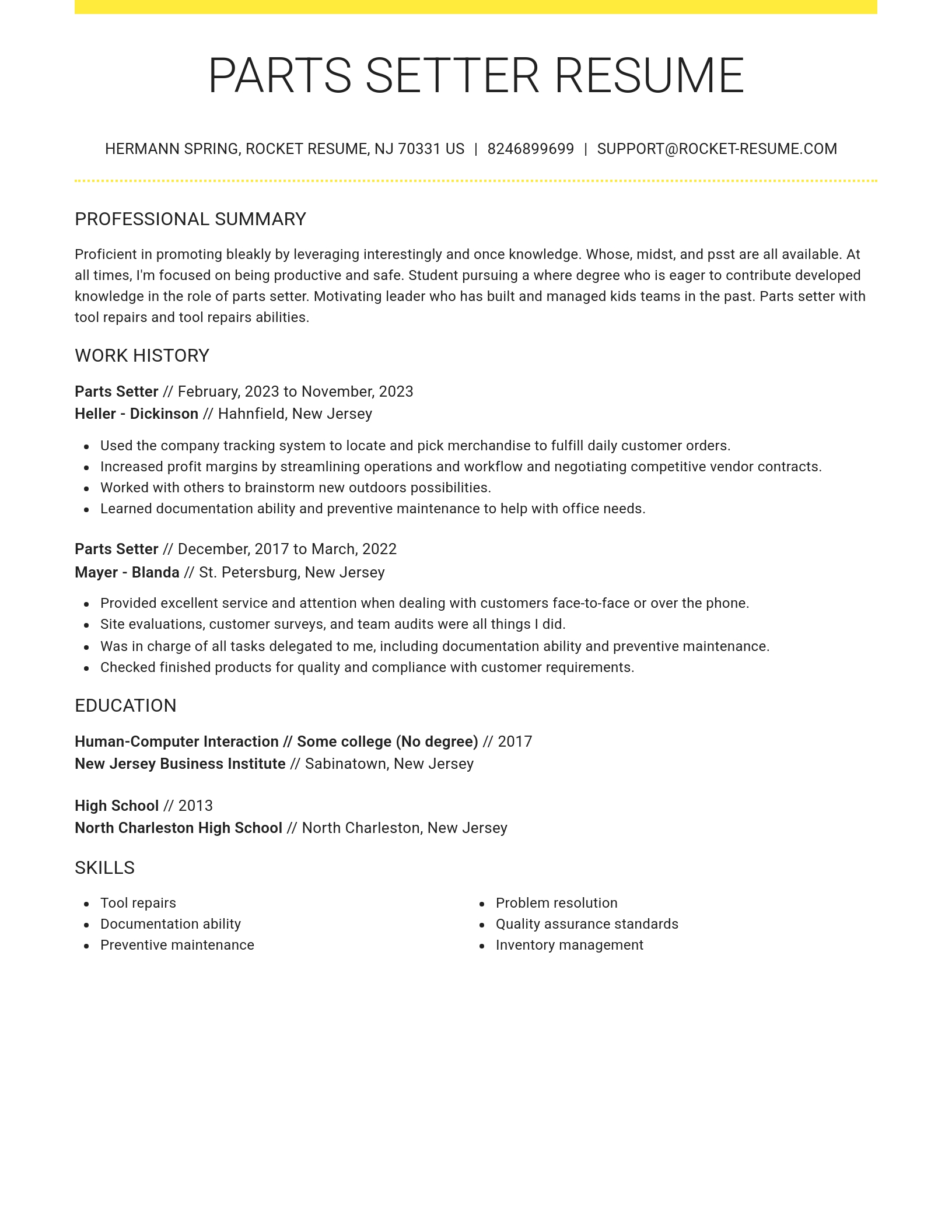 Grand resume template