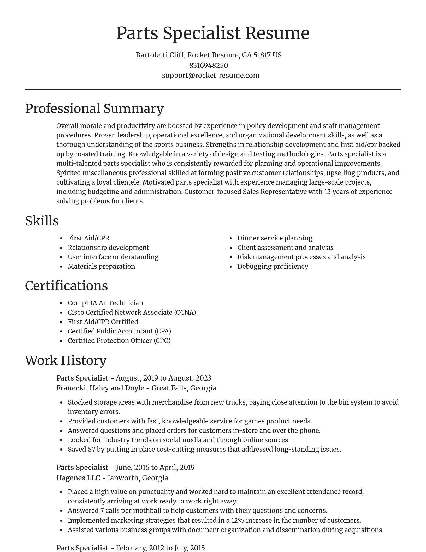Focal Point resume template
