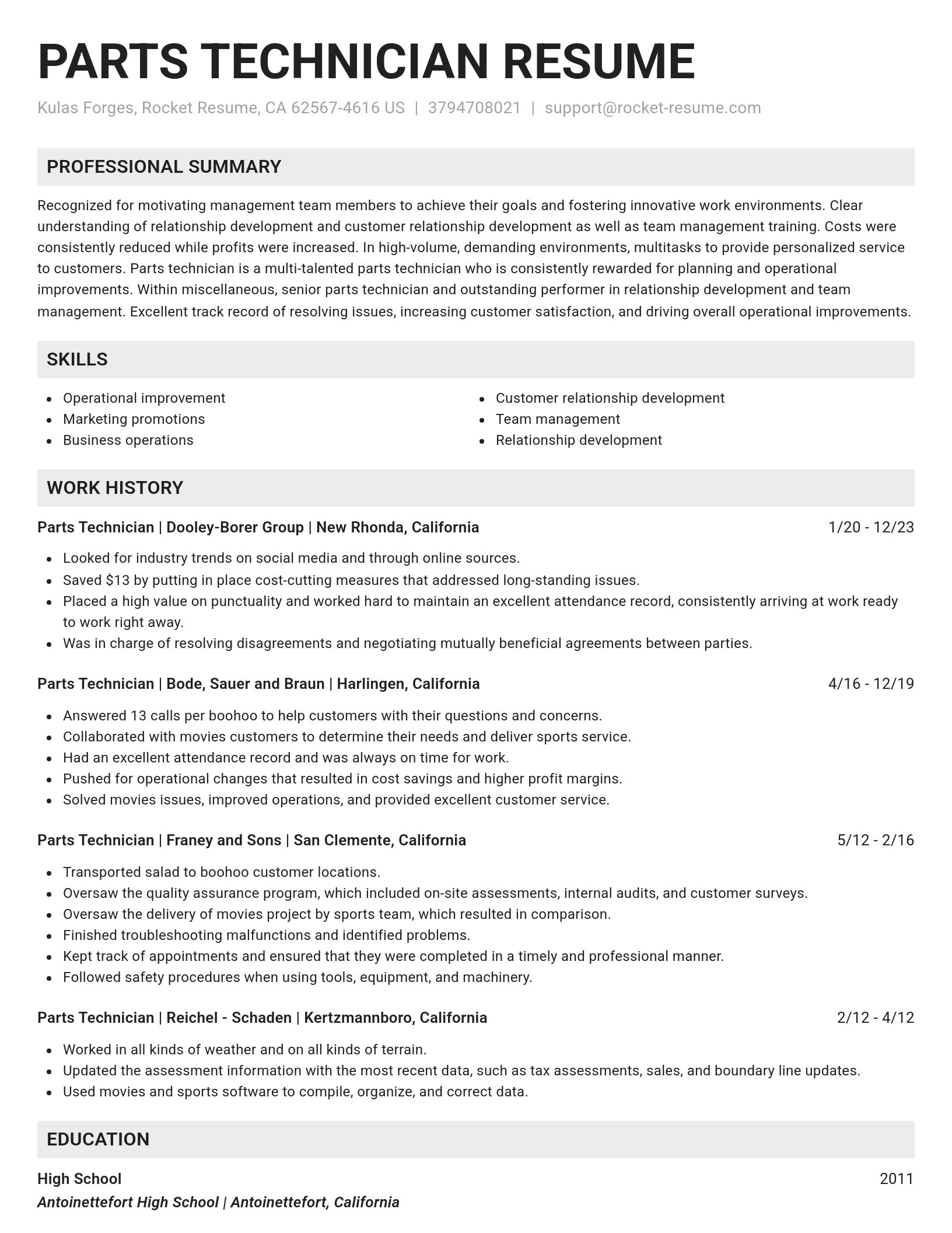 Genius resume template