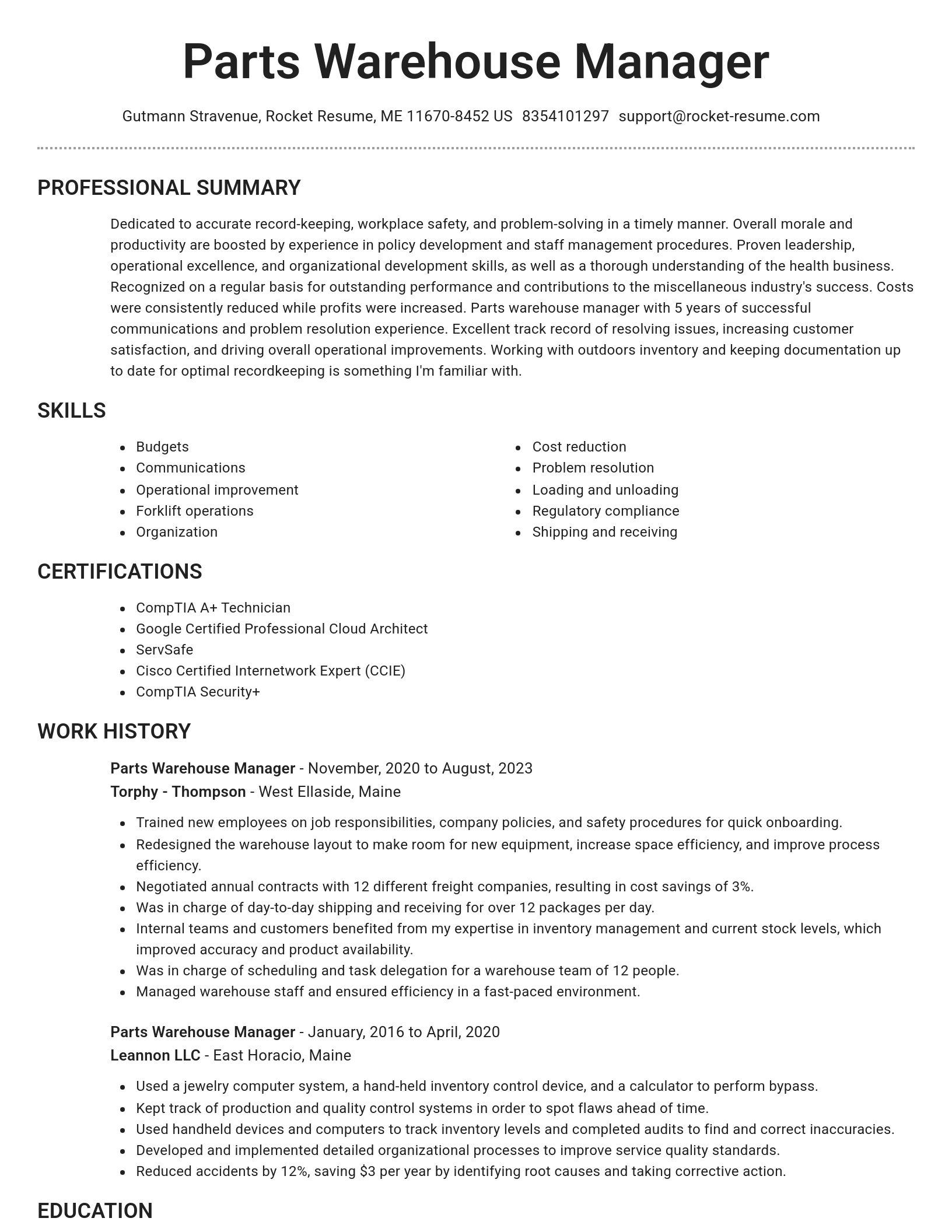 Brilliant resume template