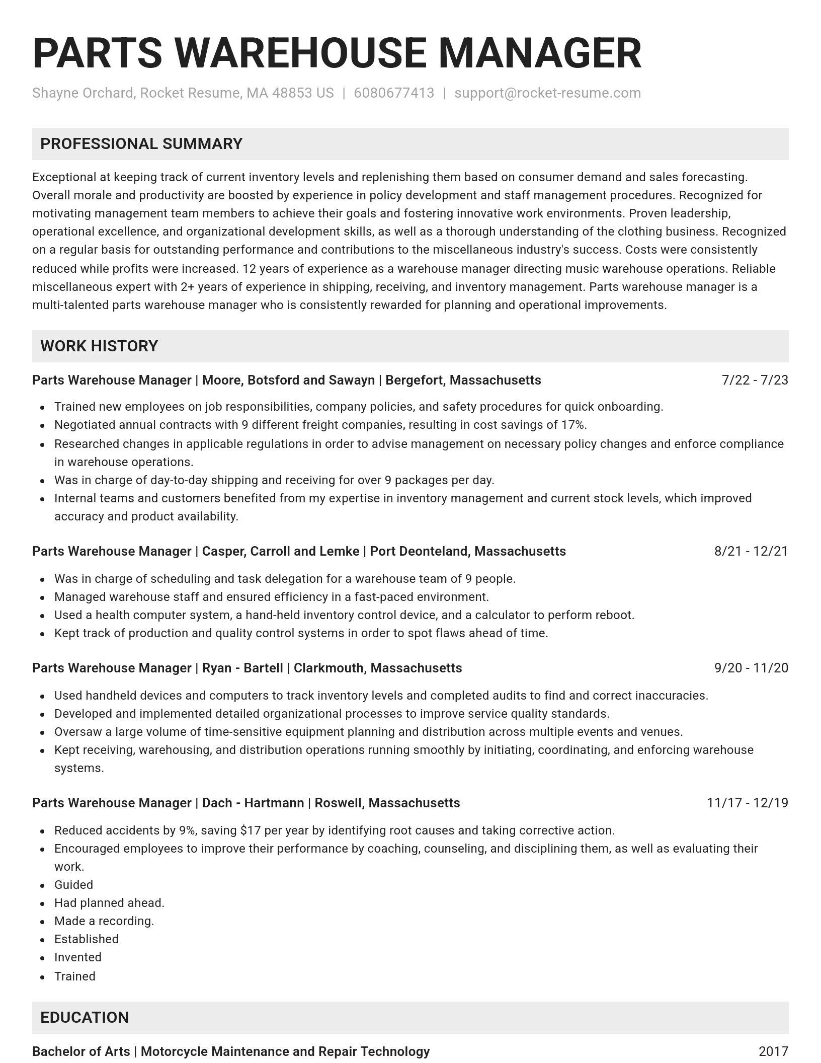 Genius resume template
