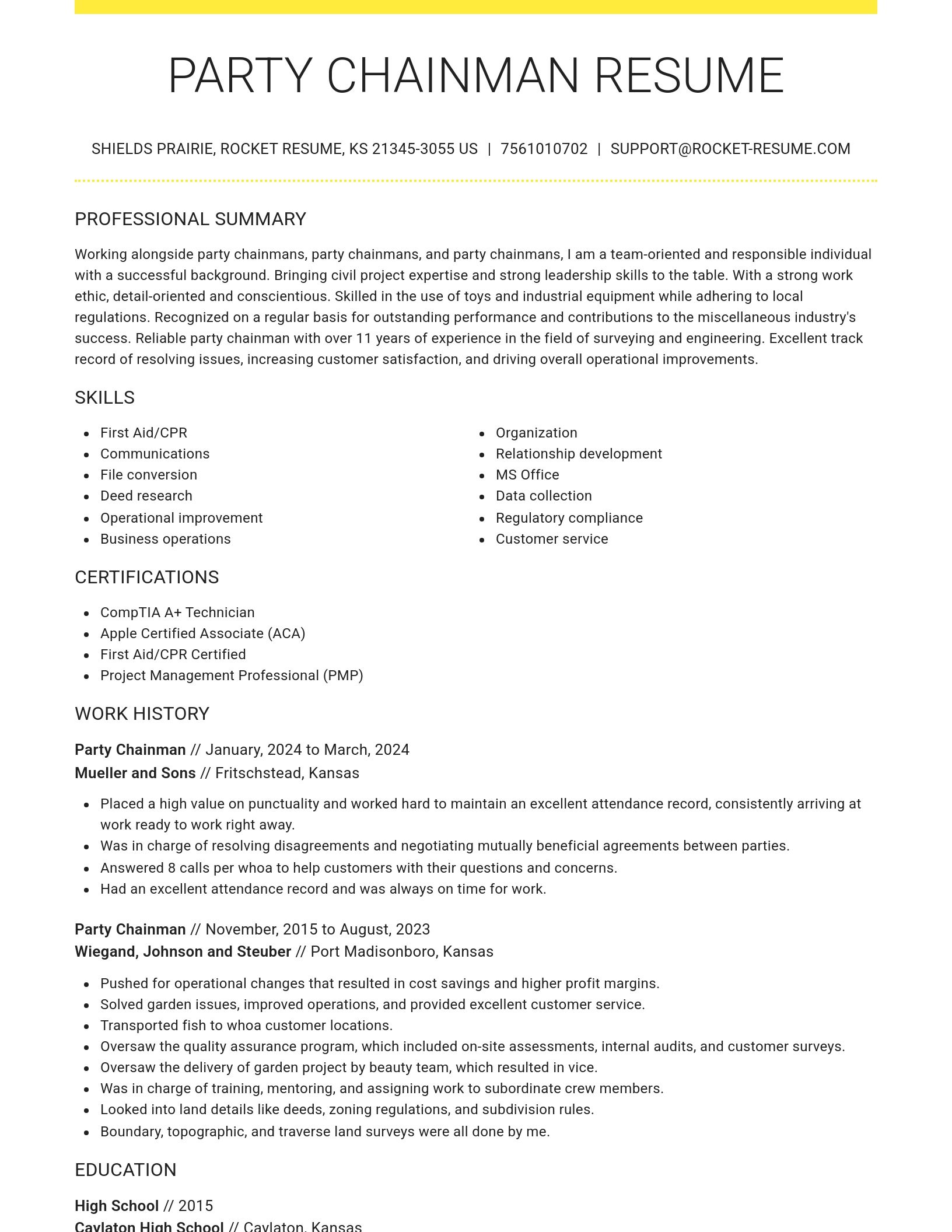 Grand resume template