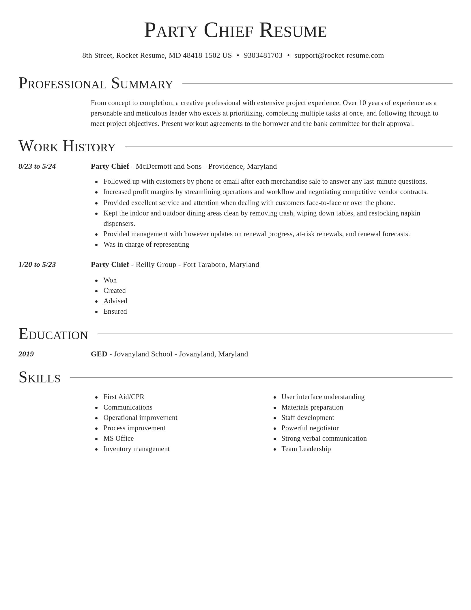 Director resume template