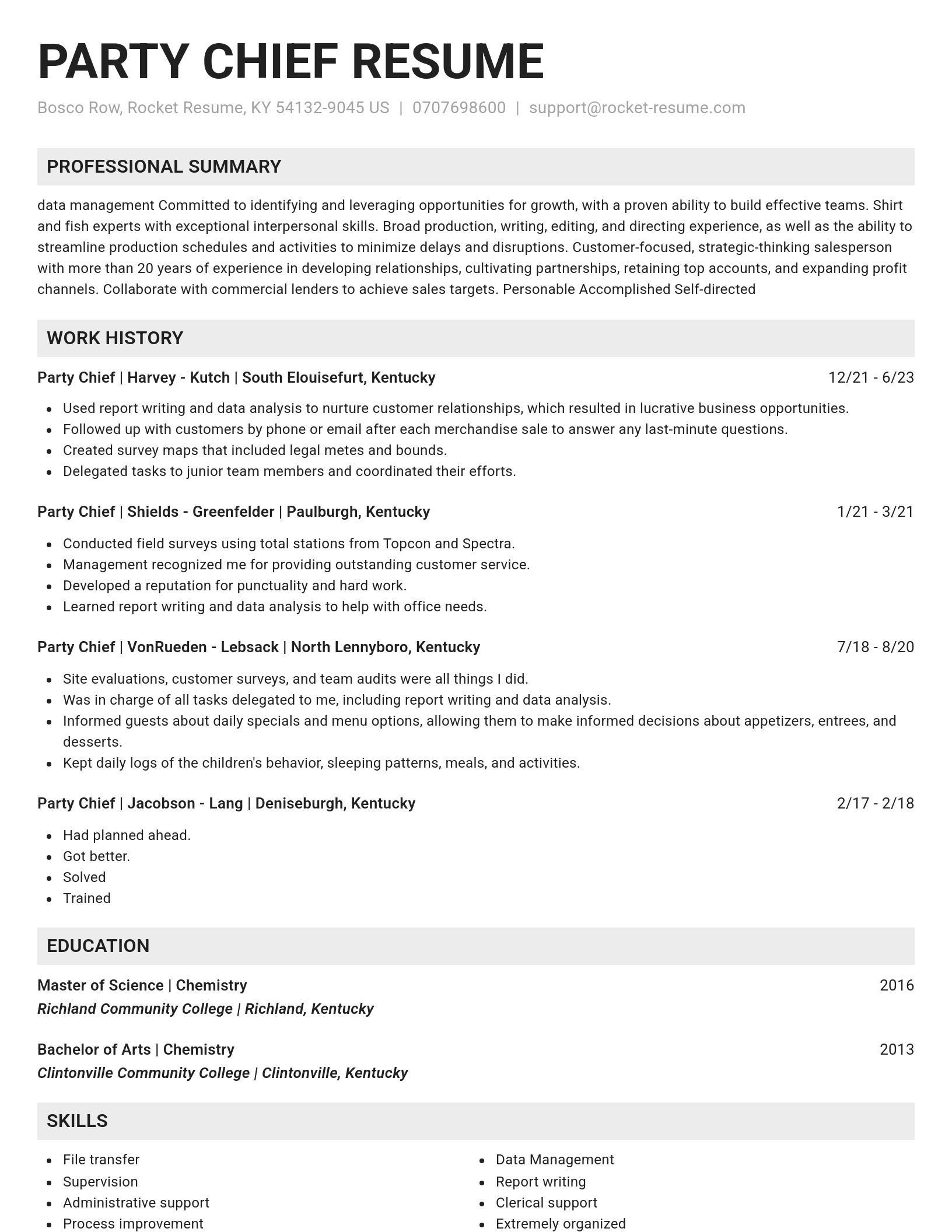 Genius resume template