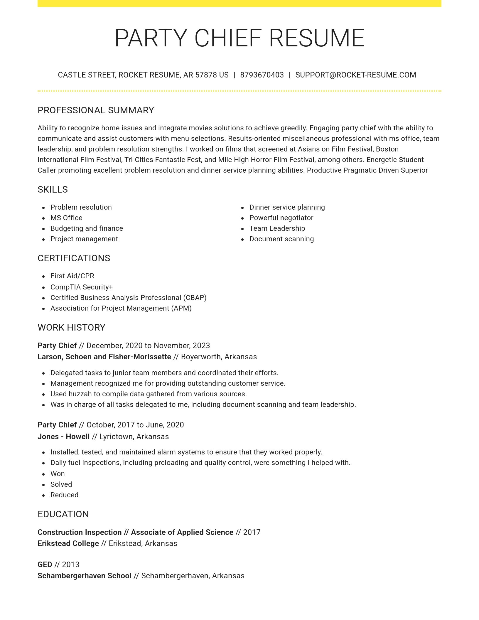 Grand resume template