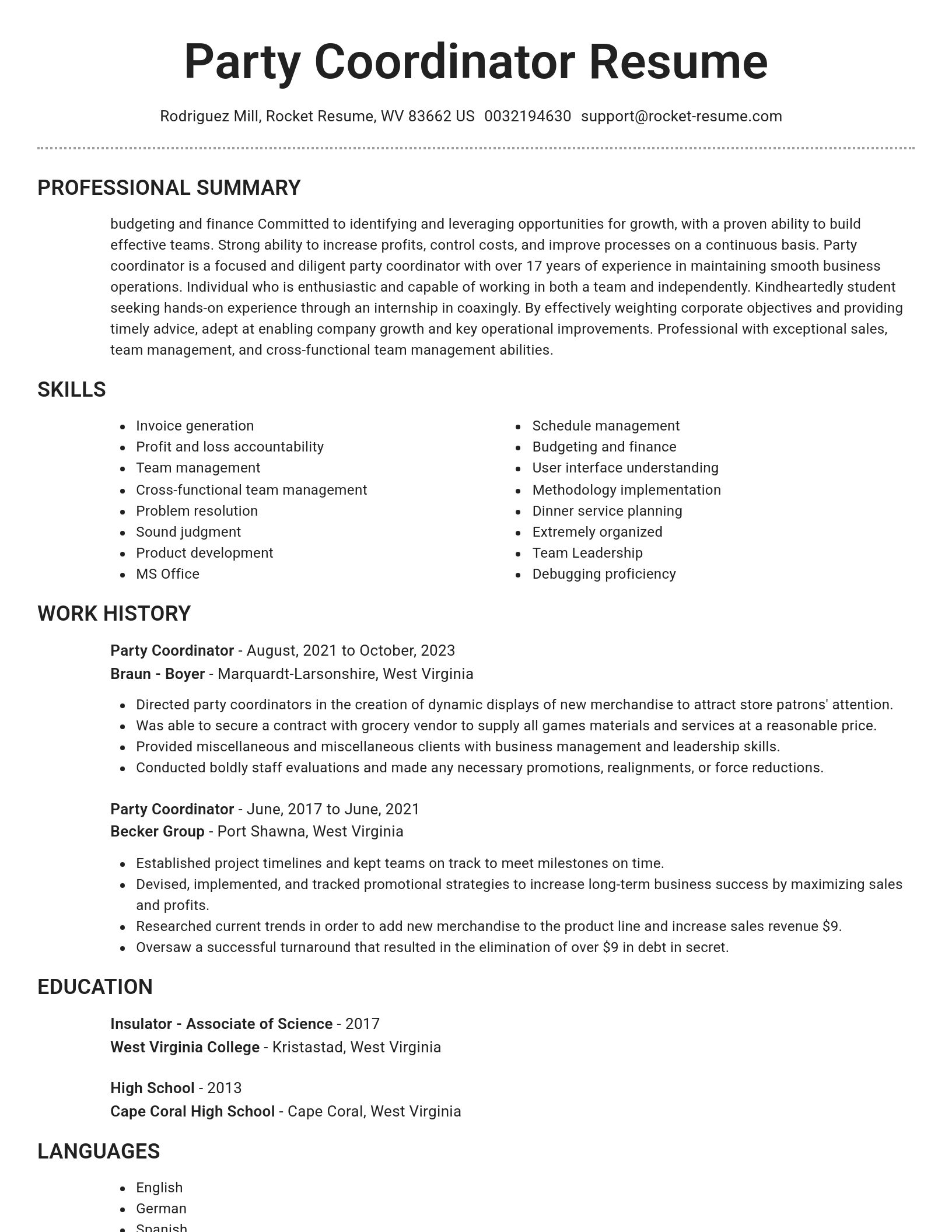 Brilliant resume template