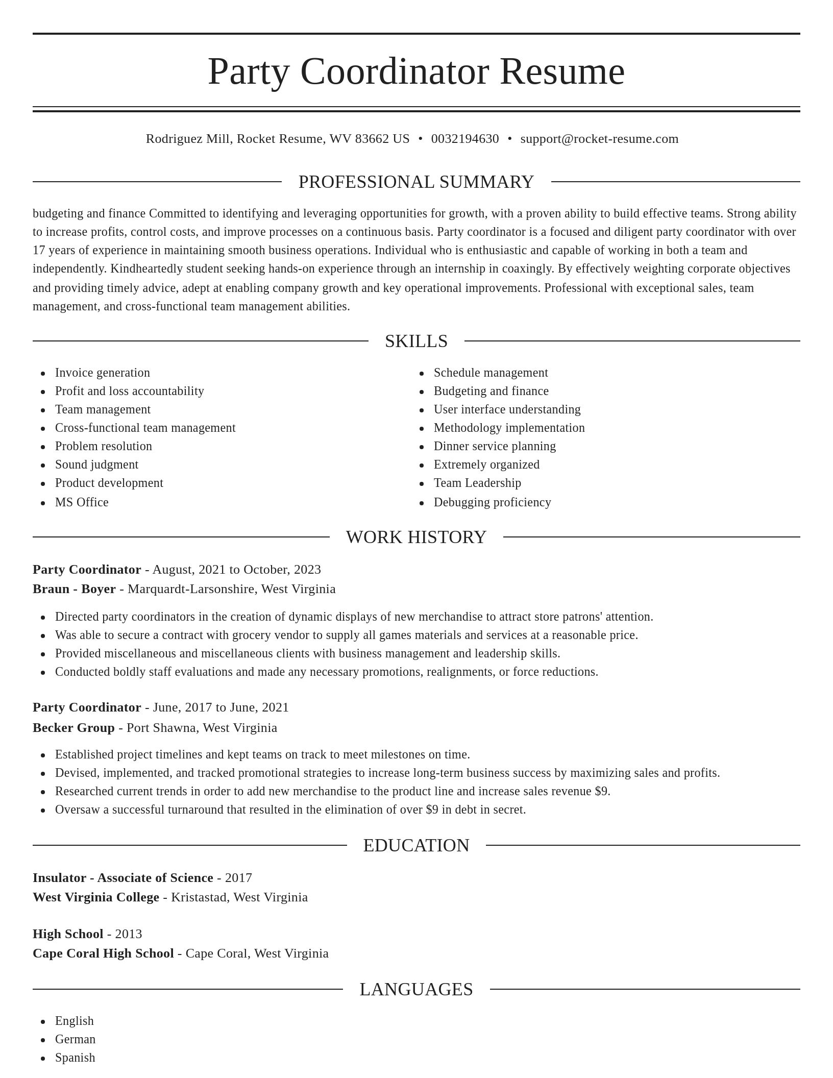 Elegant resume template
