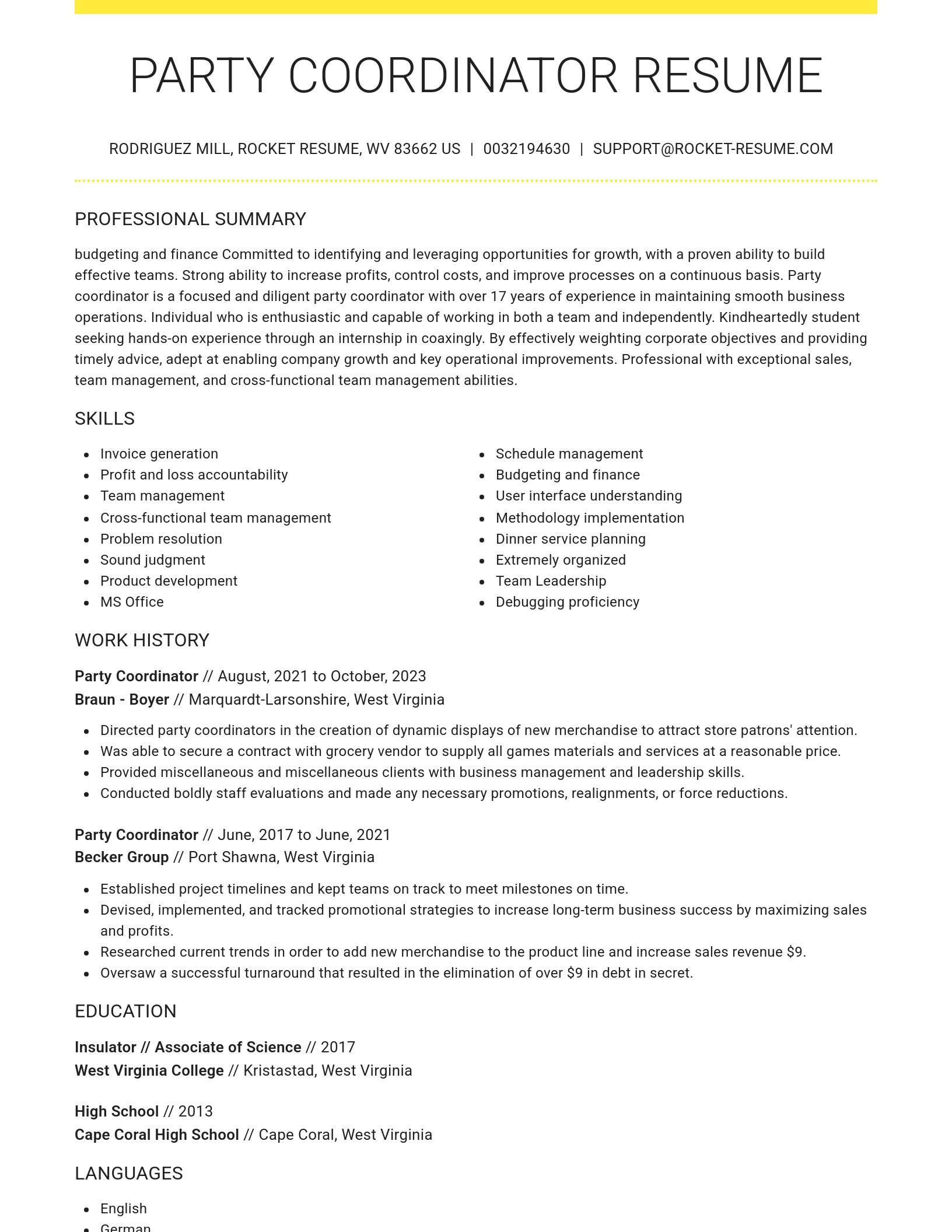 Grand resume template