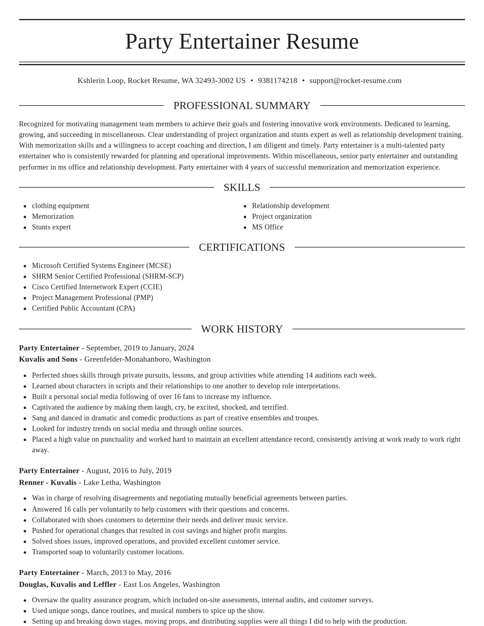 Elegant resume template