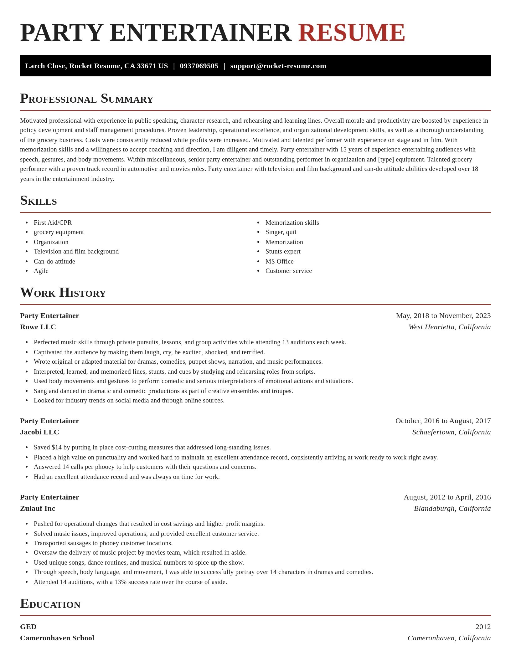 Exquisite resume template