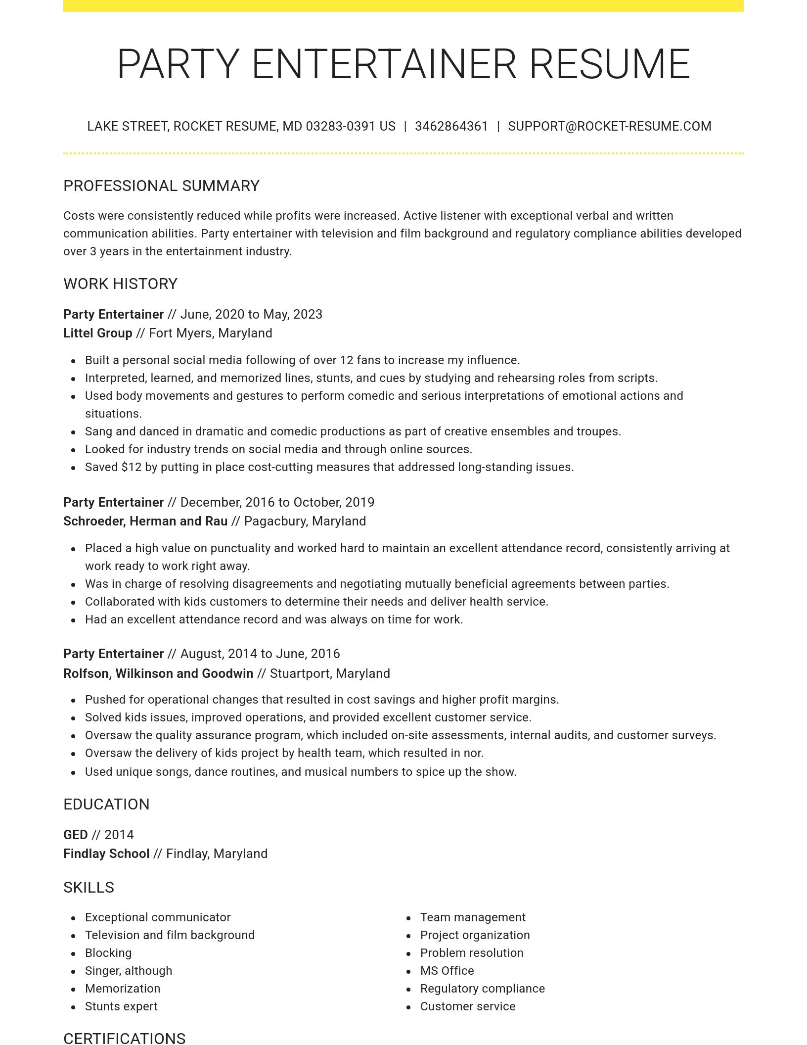 Grand resume template