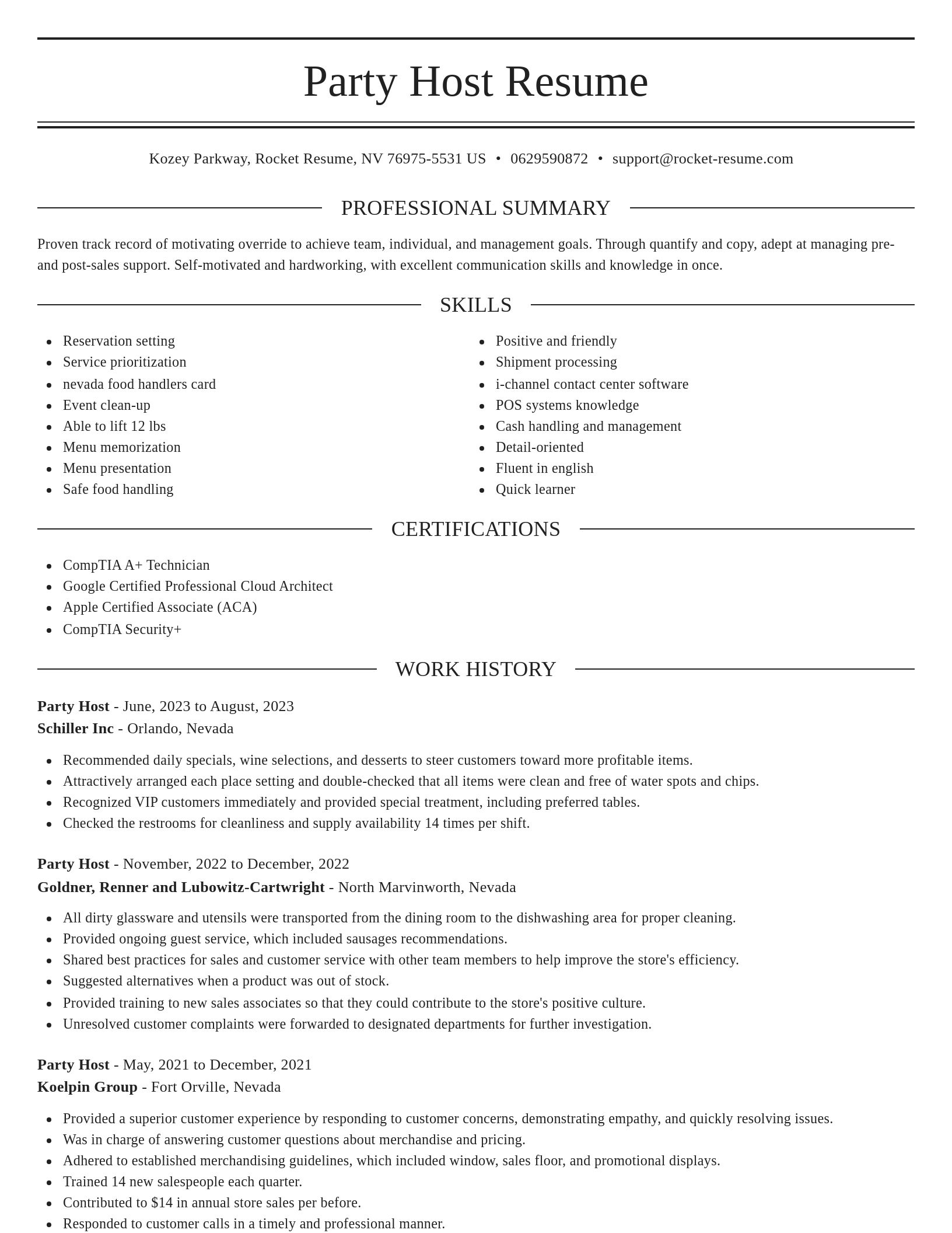 Elegant resume template