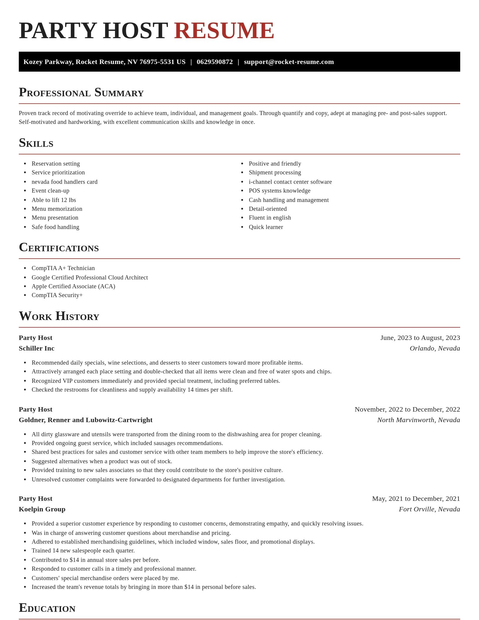 Exquisite resume template