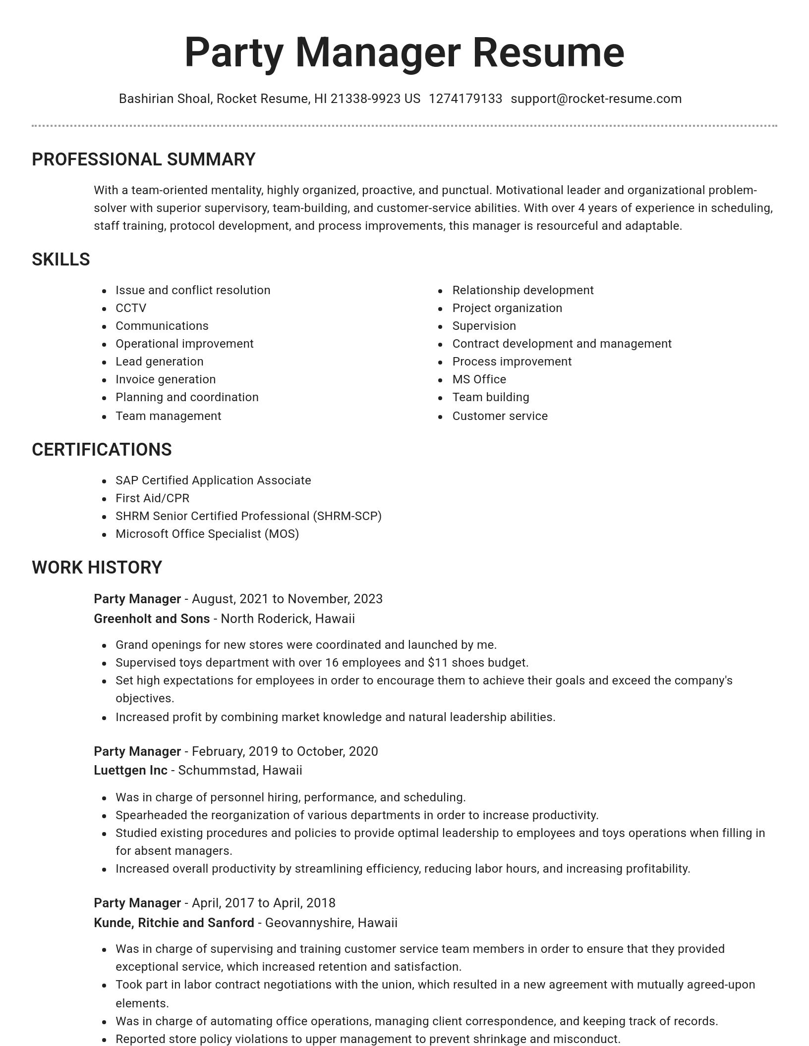 Brilliant resume template