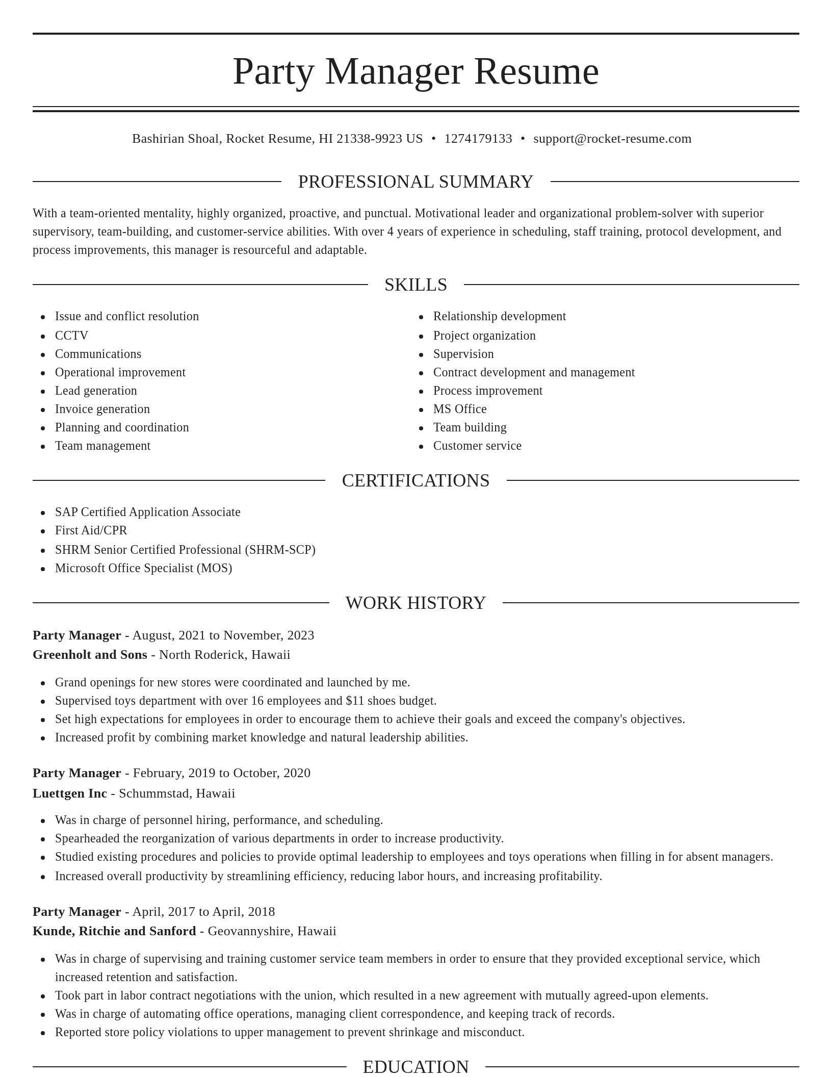 Elegant resume template