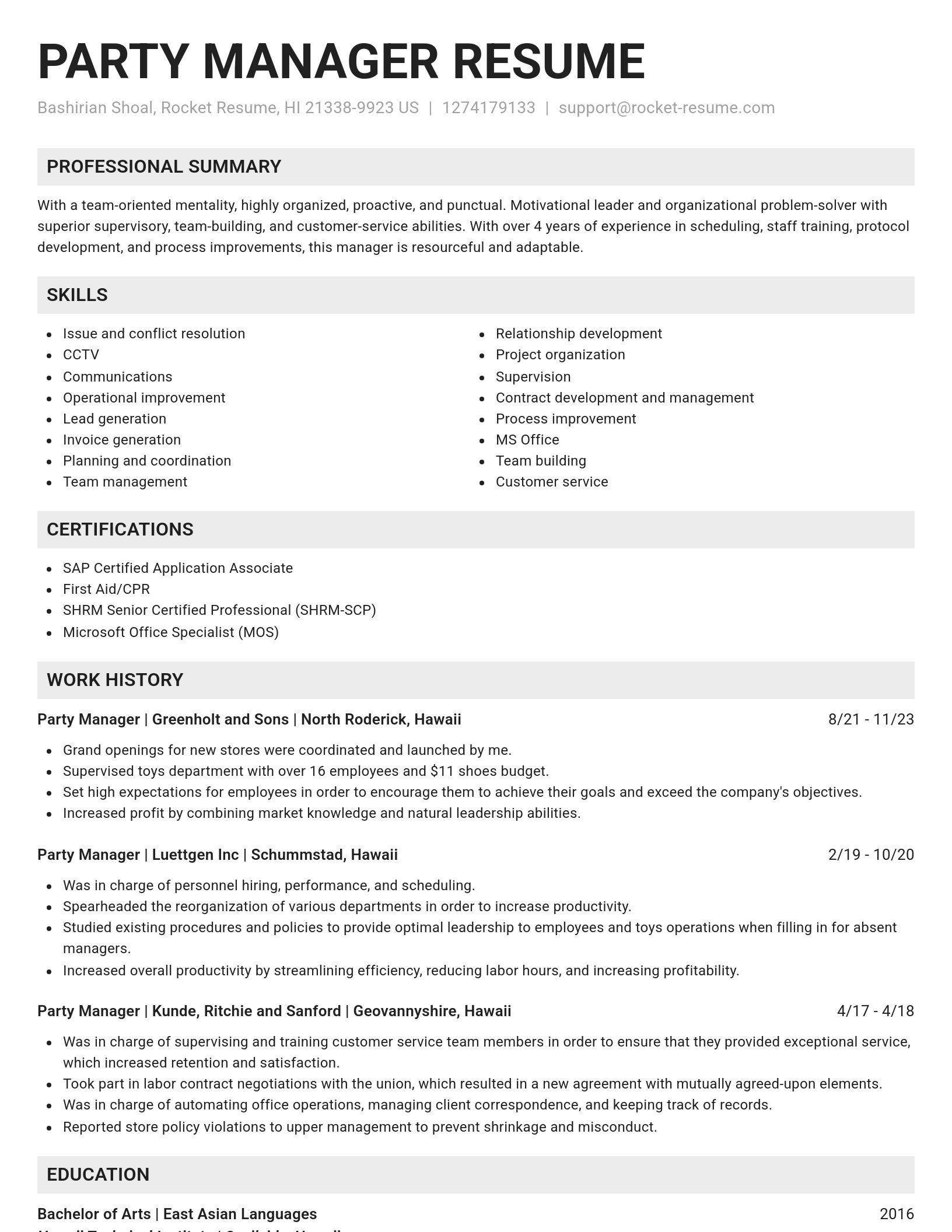 Genius resume template