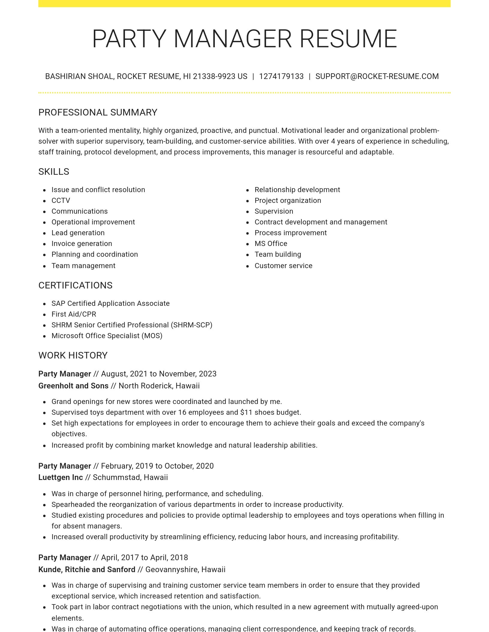 Grand resume template