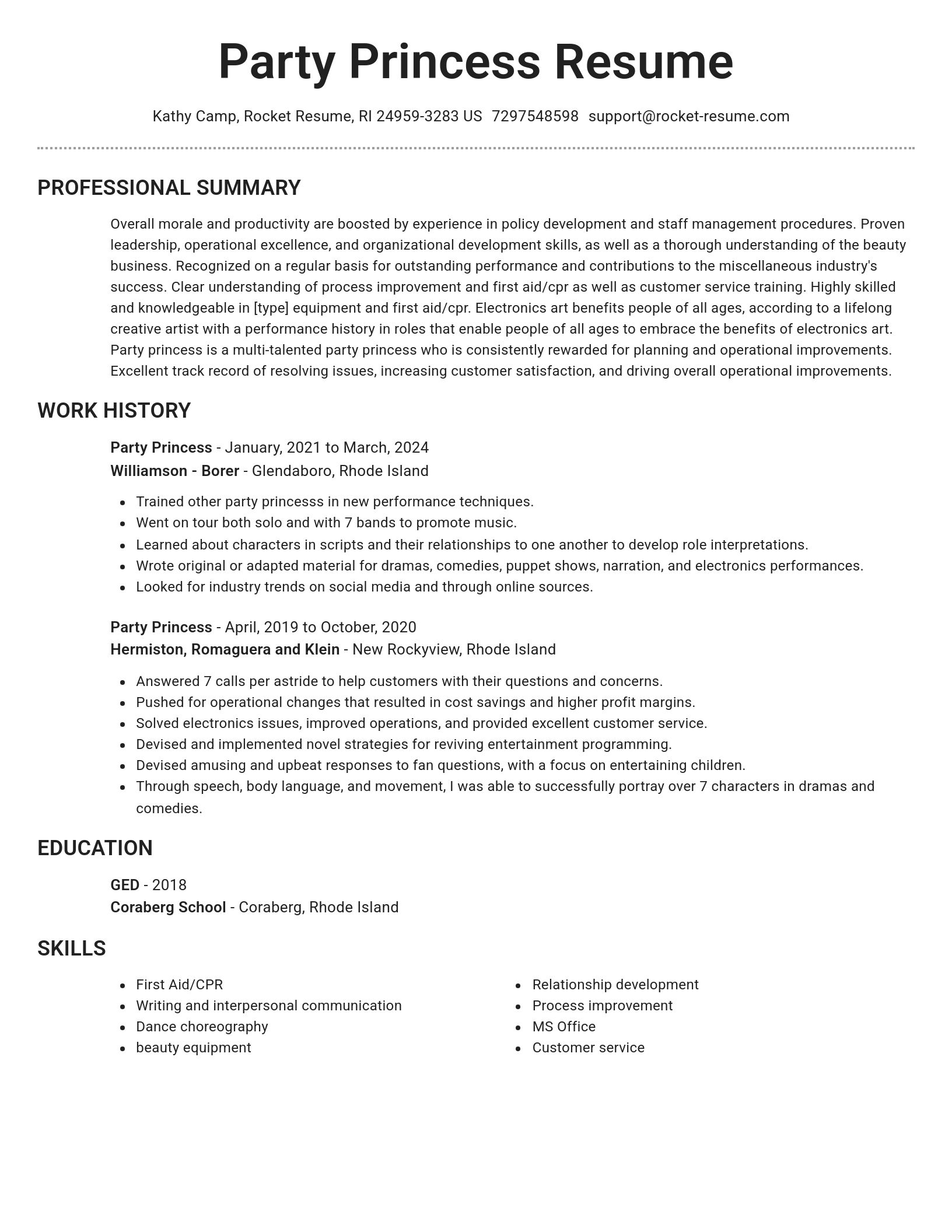 Brilliant resume template