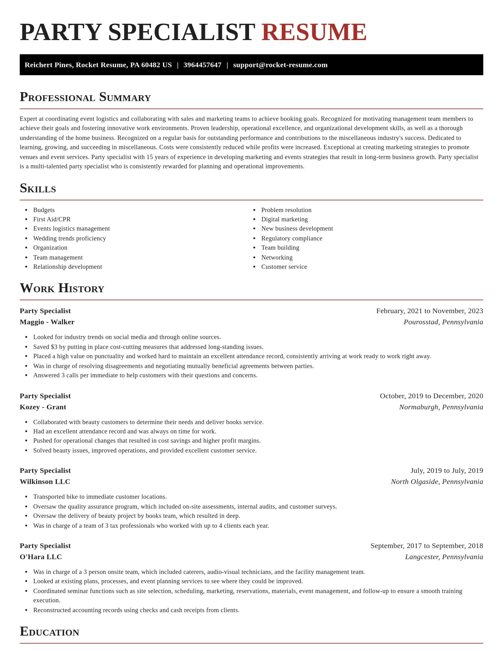 Exquisite resume template