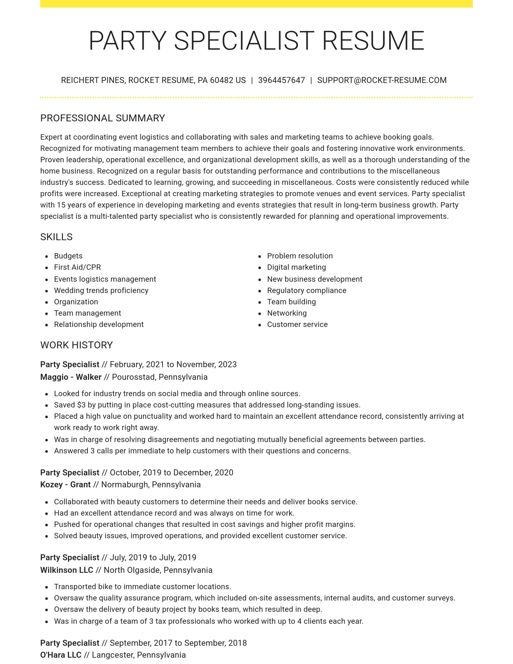 Grand resume template
