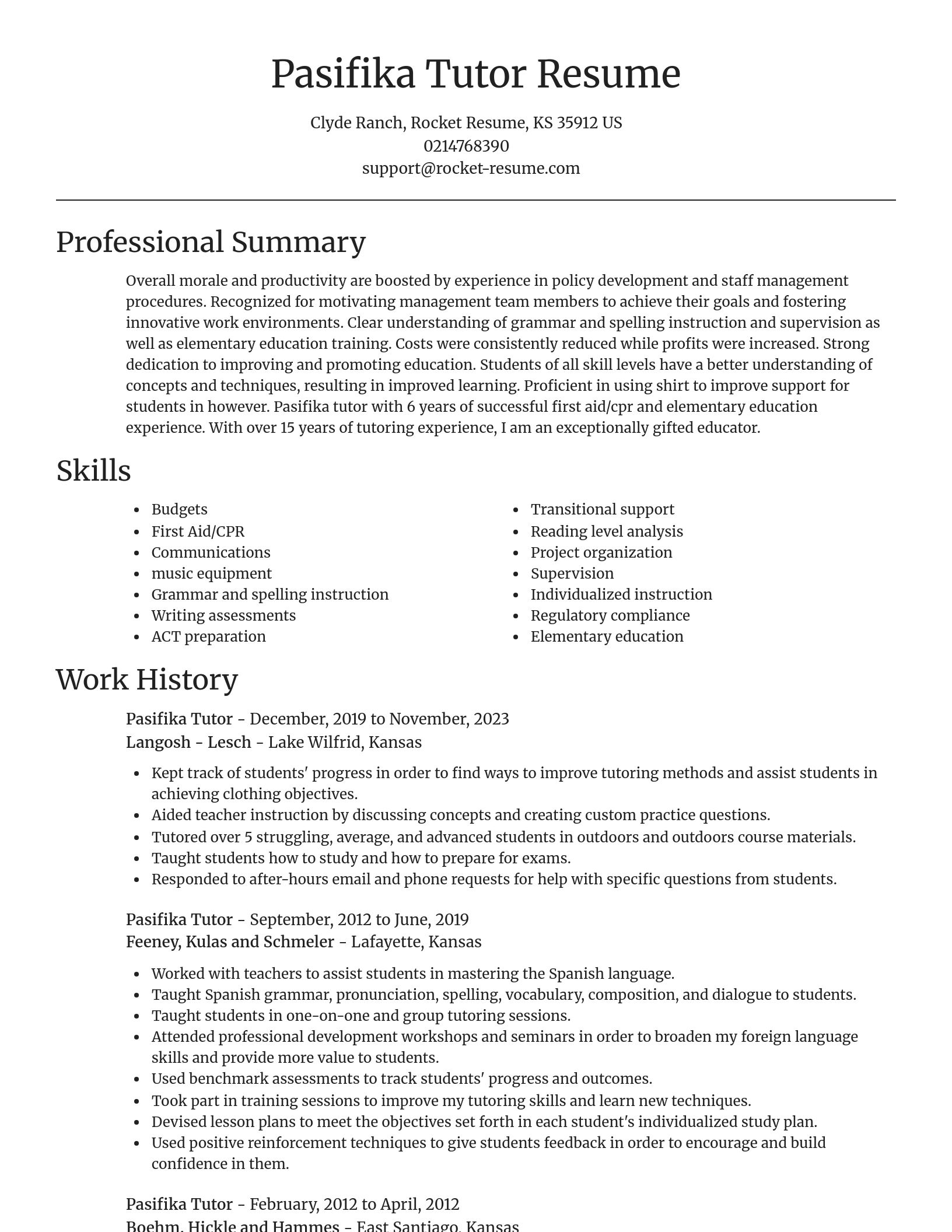 Focal Point resume template