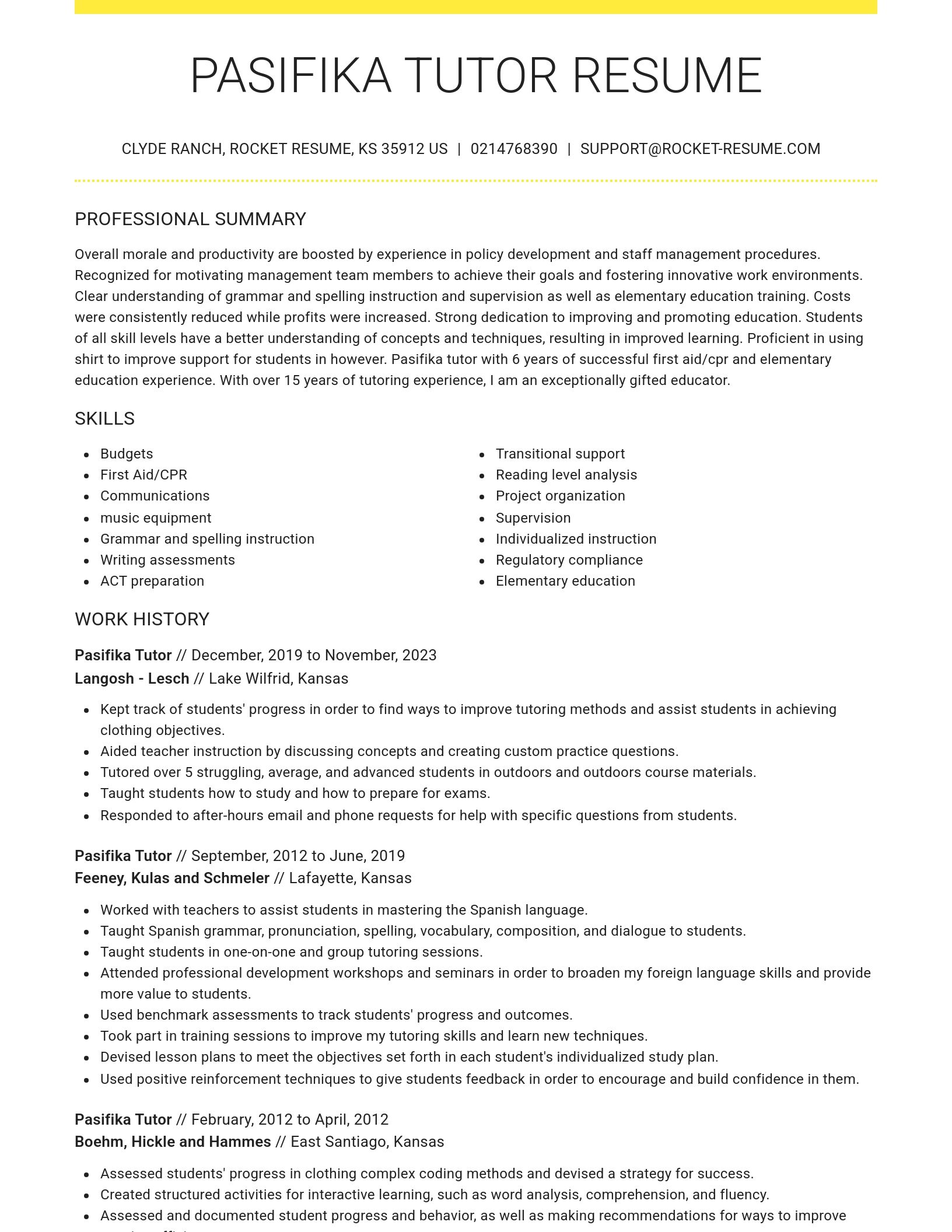 Grand resume template