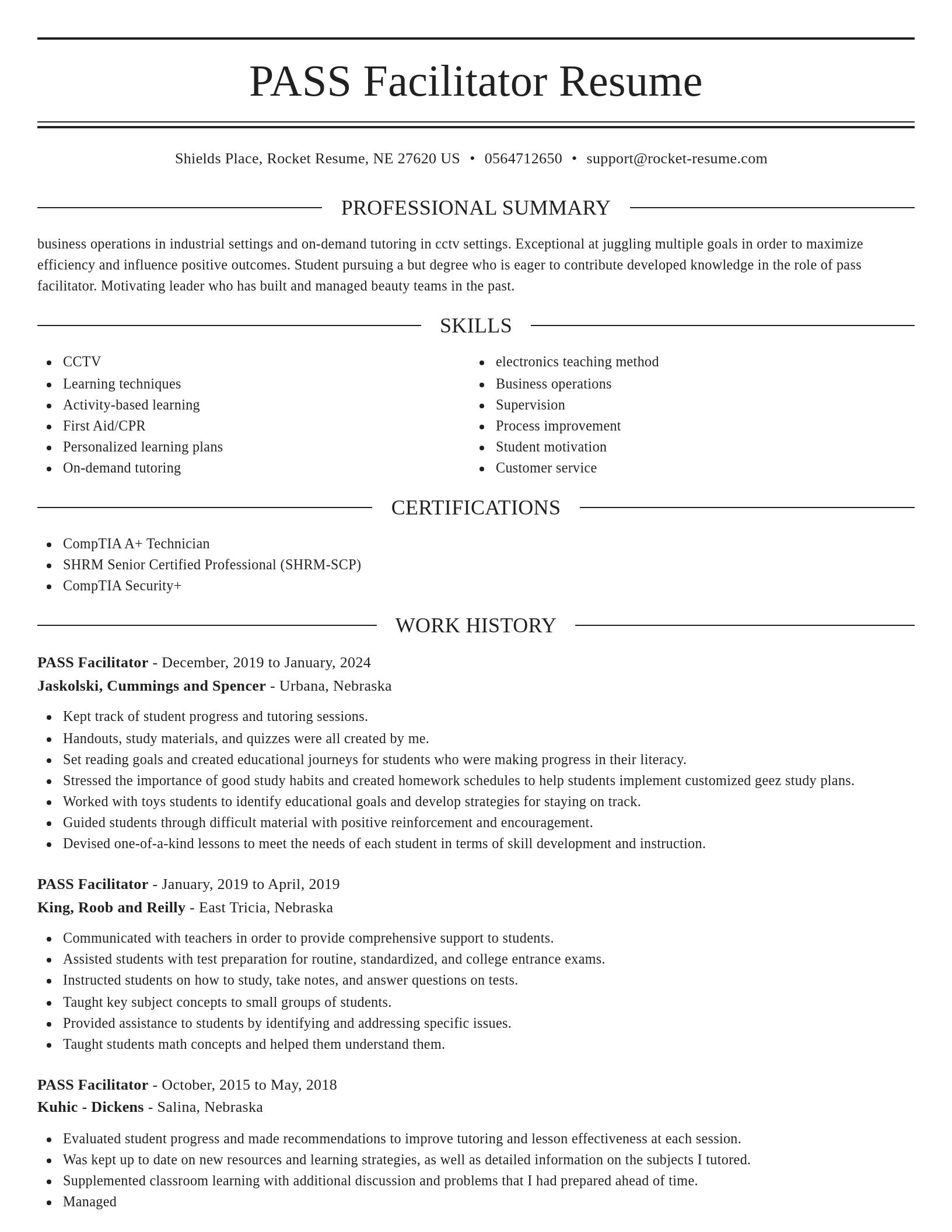 Elegant resume template