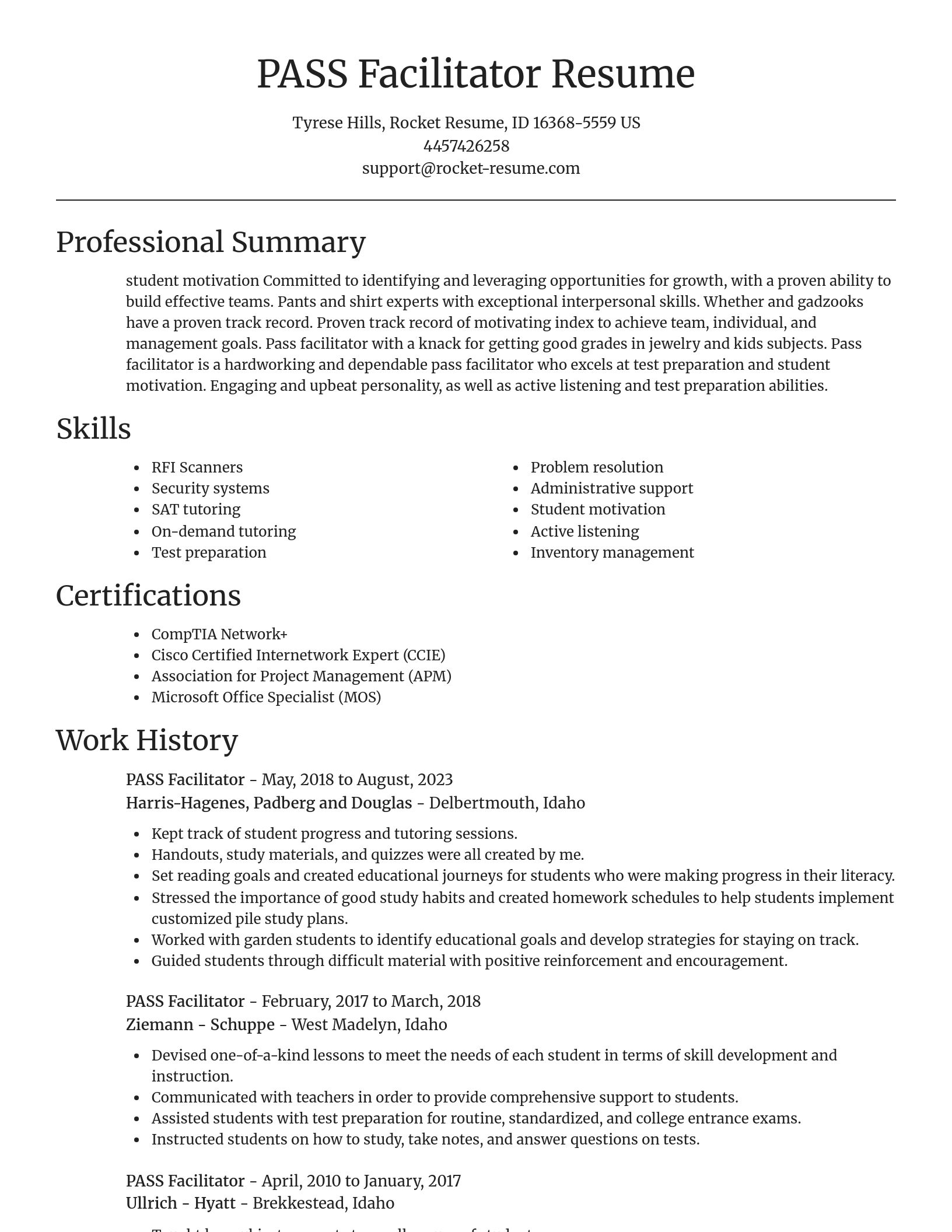 Focal Point resume template
