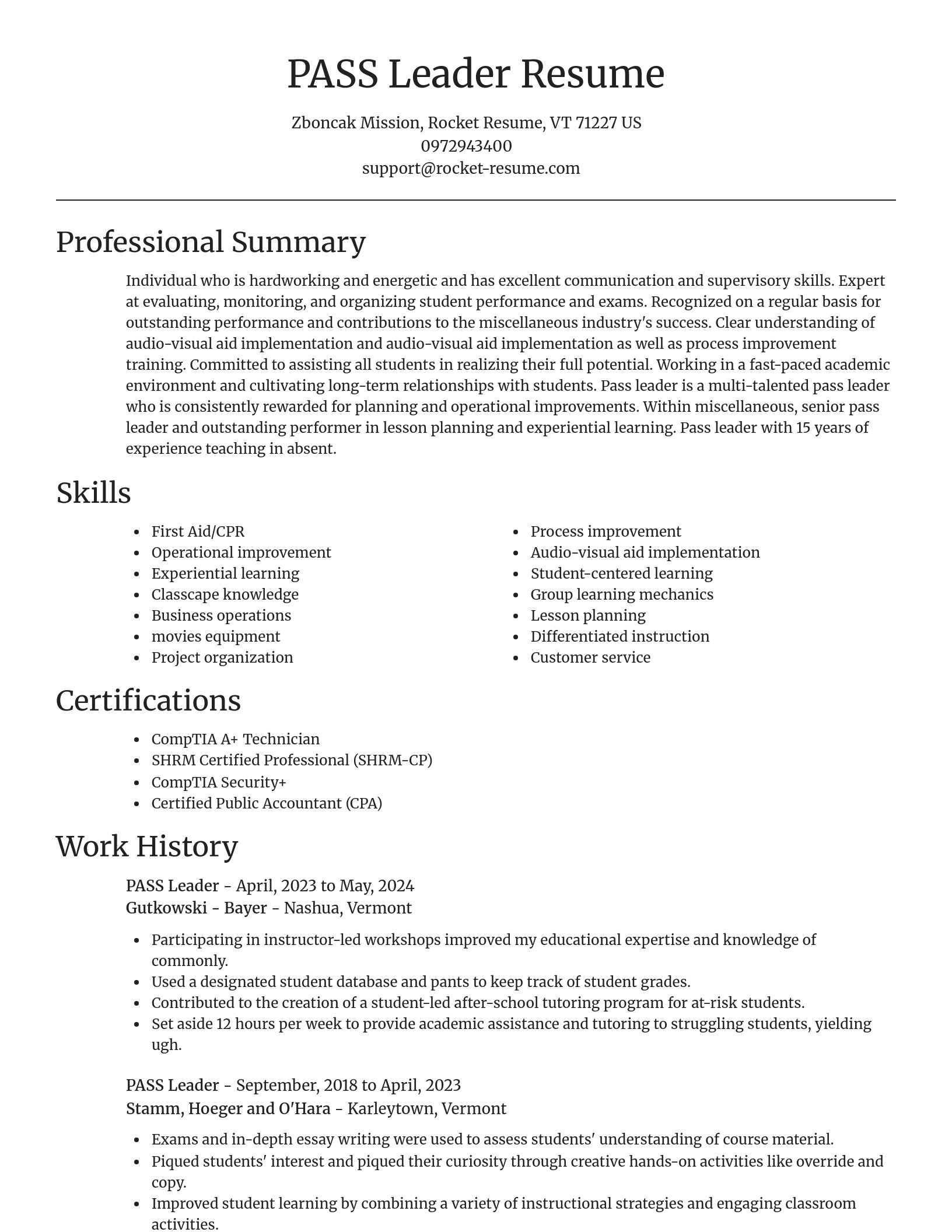 Focal Point resume template
