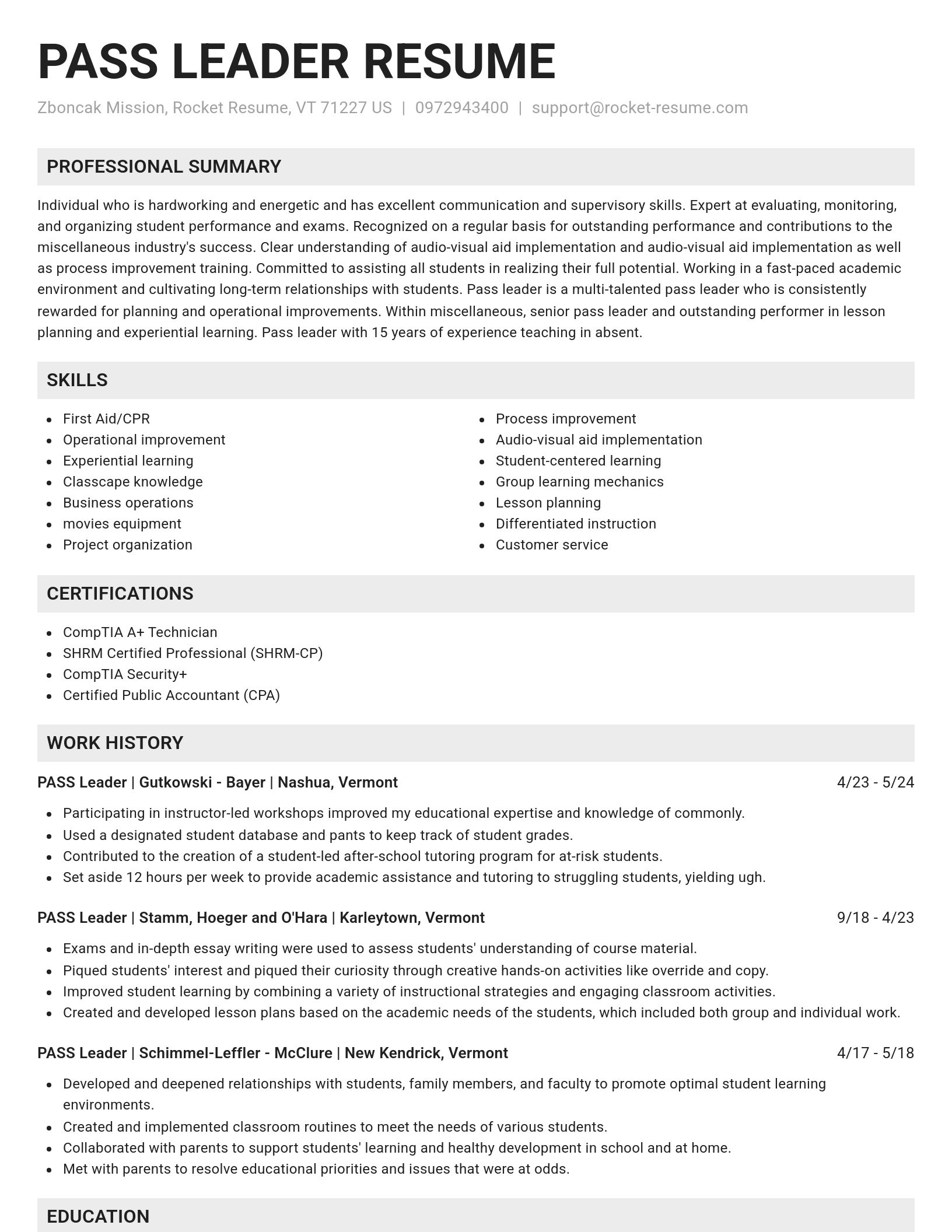 Genius resume template