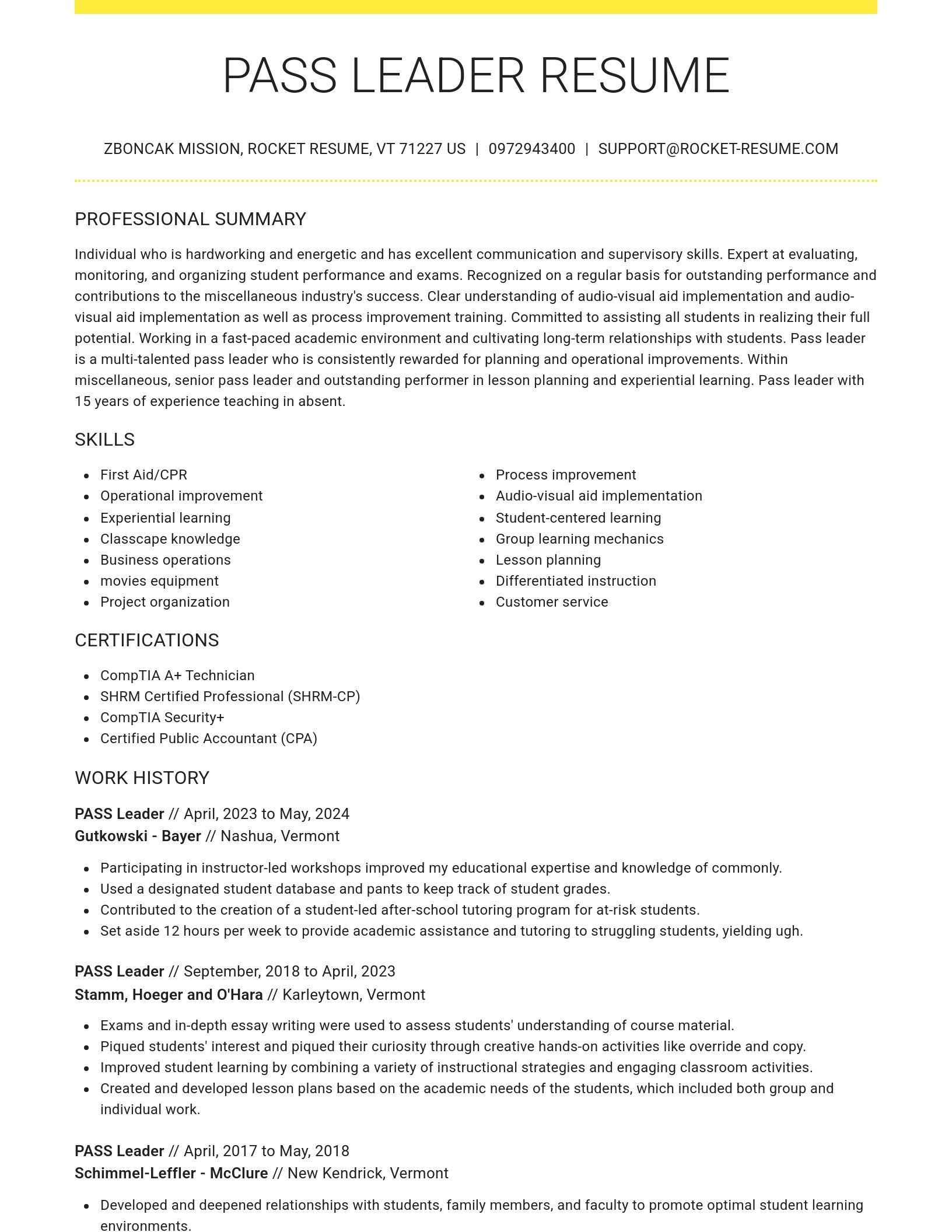 Grand resume template