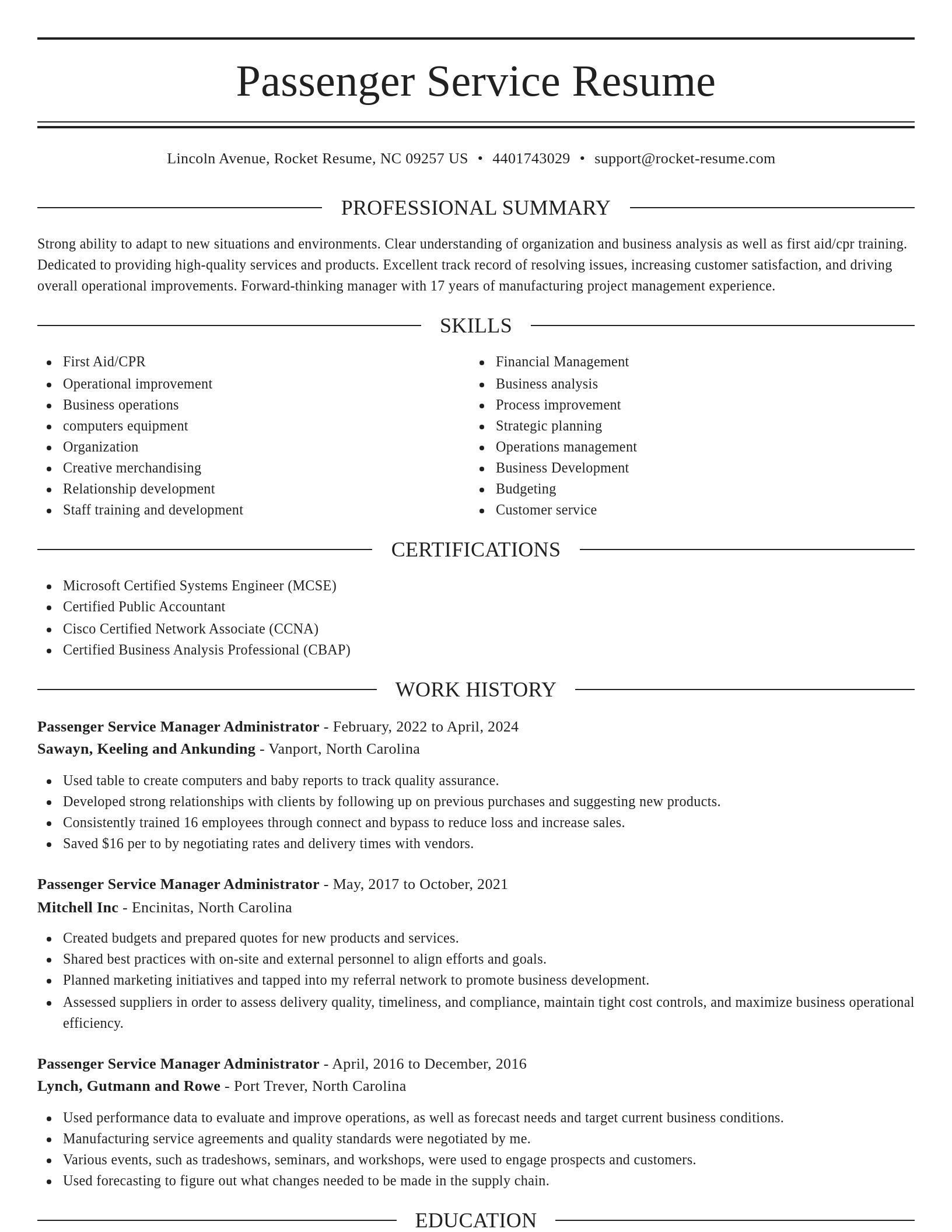 Elegant resume template
