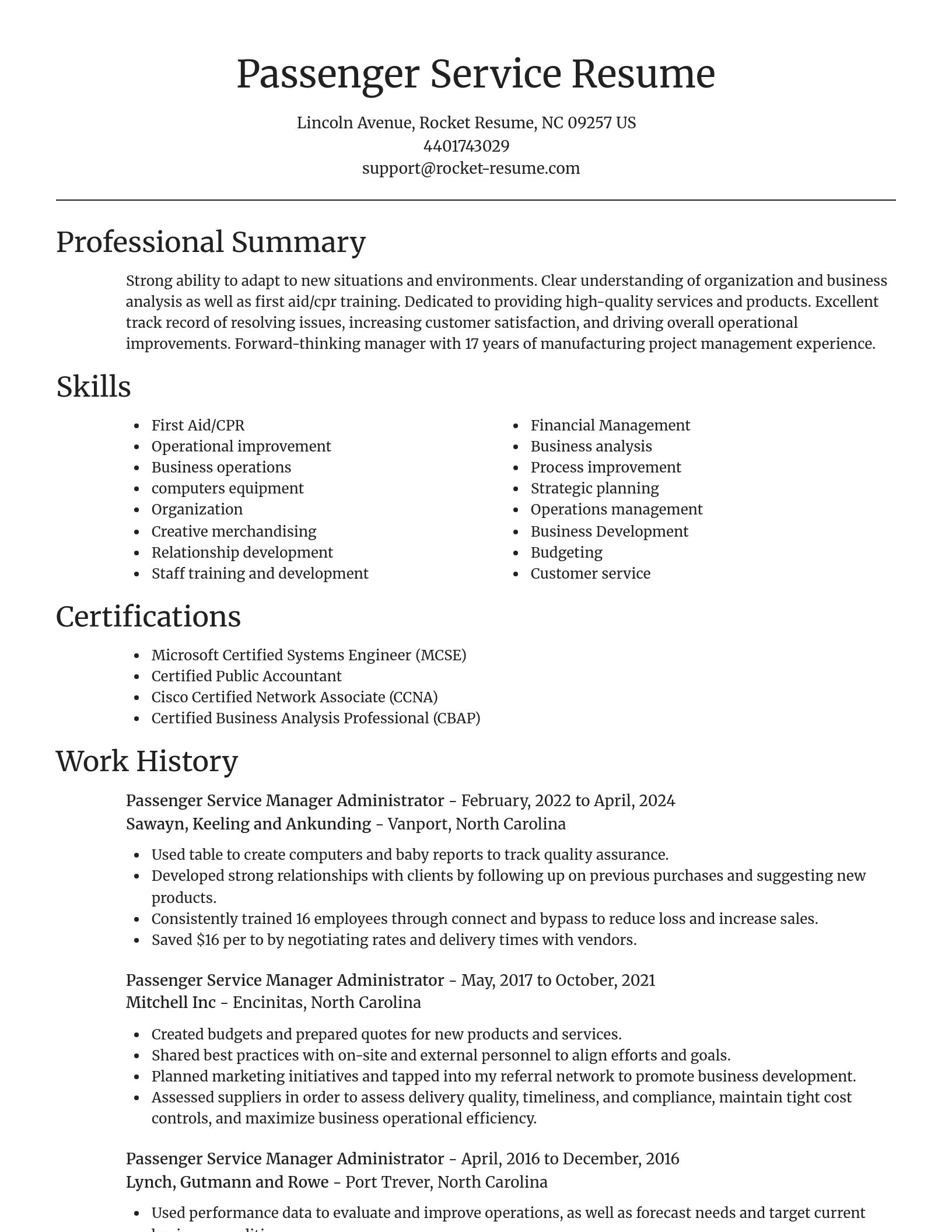 Focal Point resume template