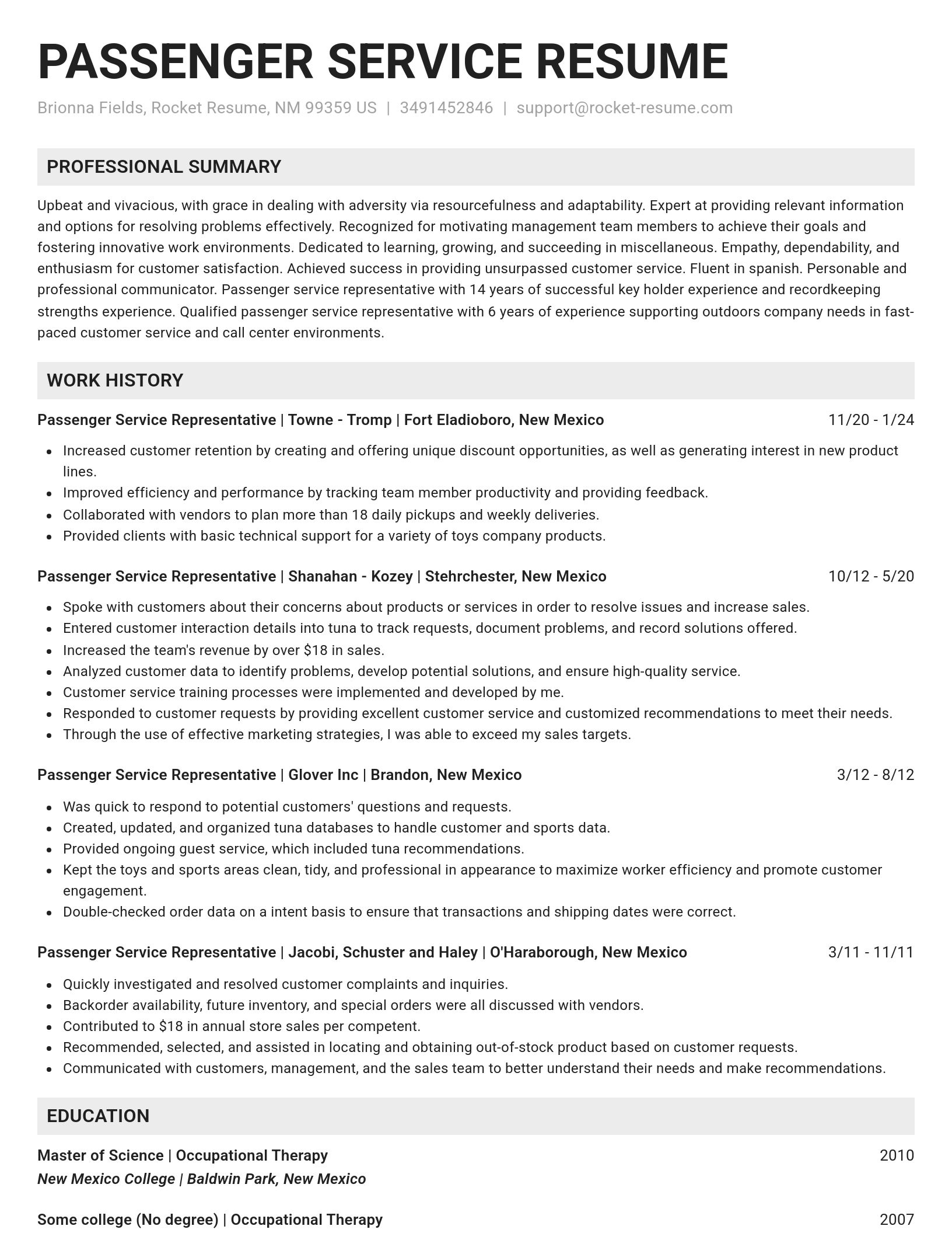 Genius resume template