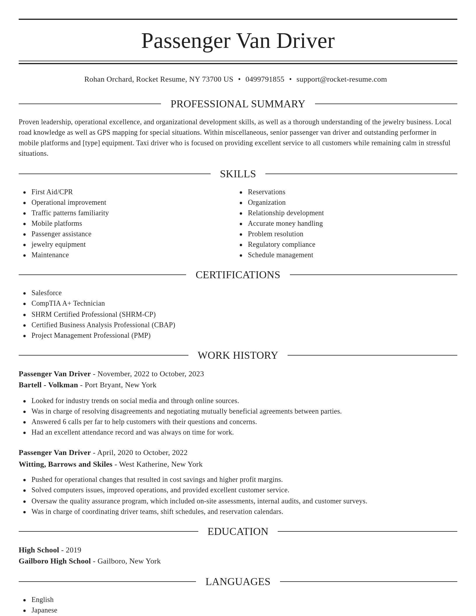 Elegant resume template