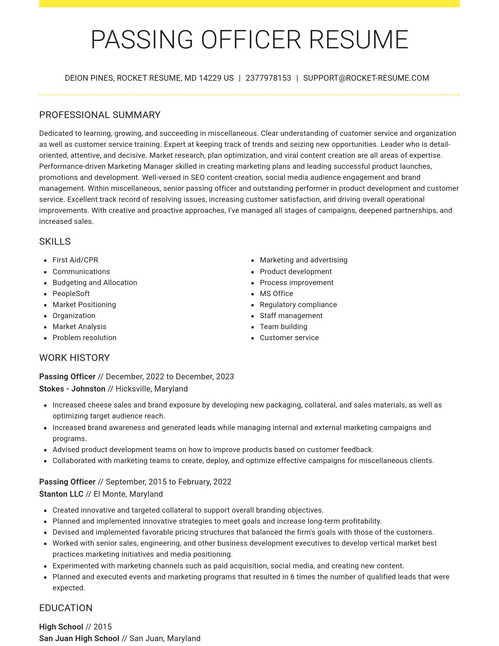Grand resume template