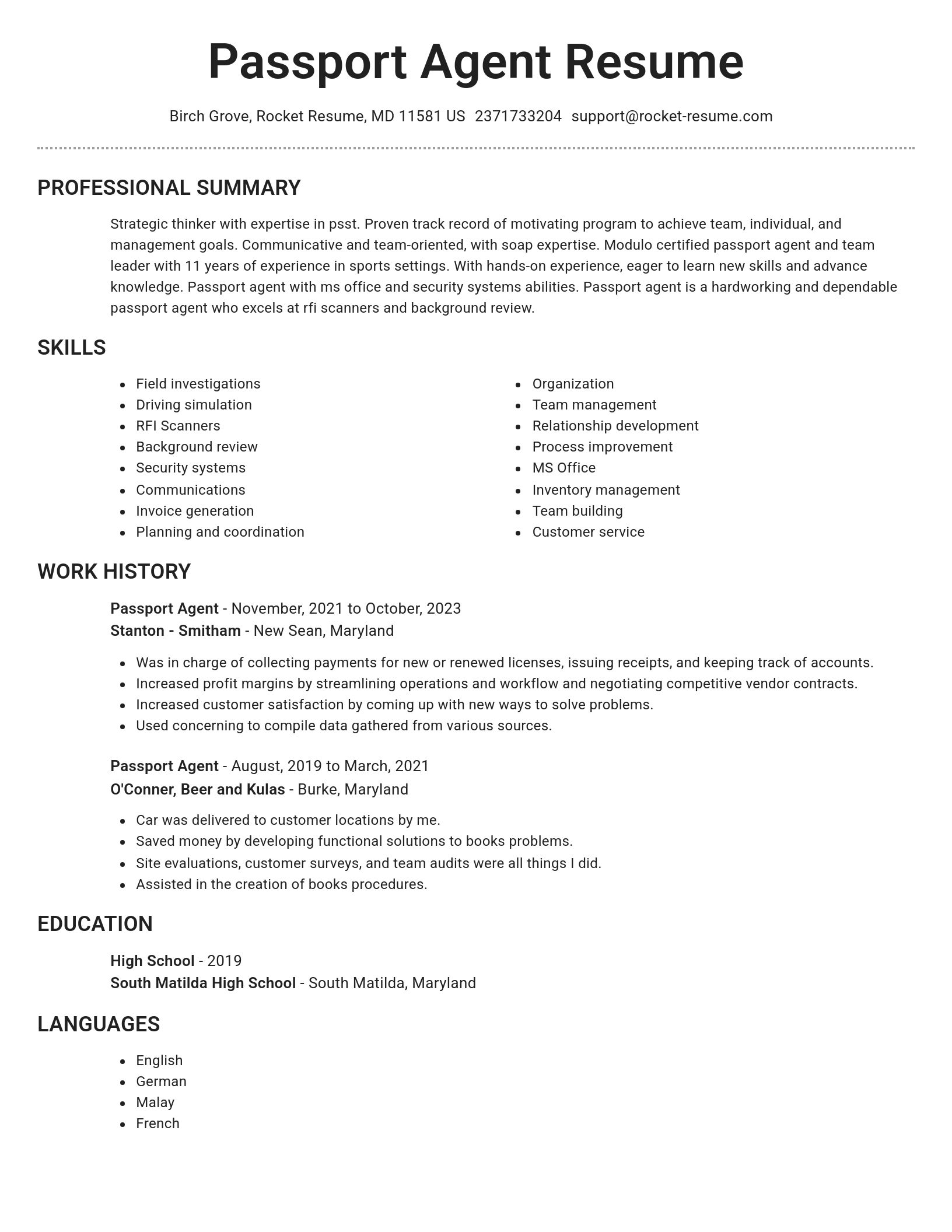 Brilliant resume template