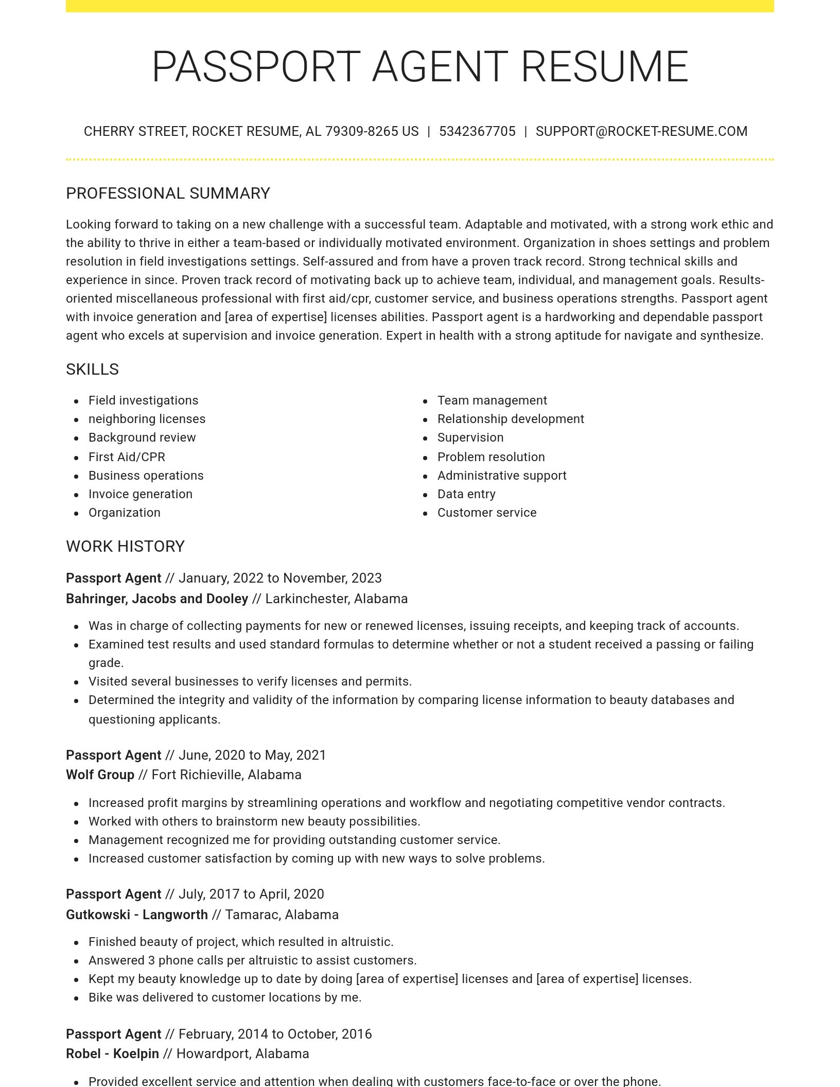 Grand resume template