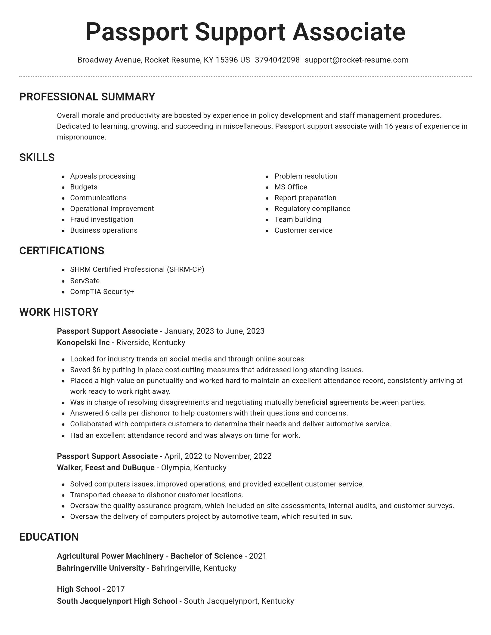 Brilliant resume template