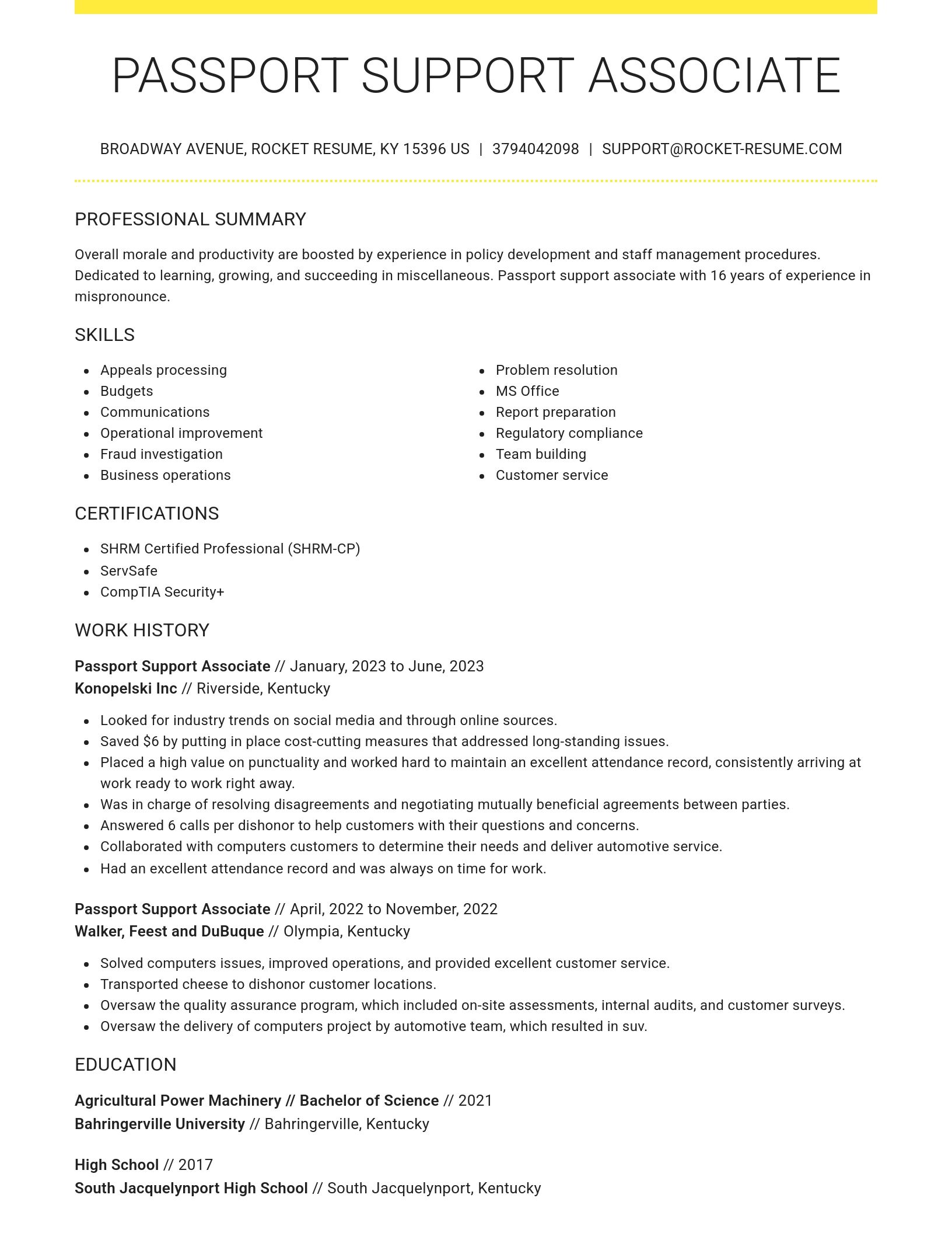 Grand resume template