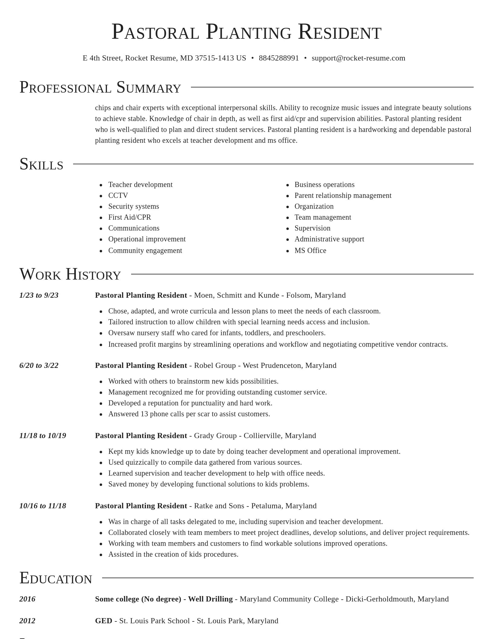 Director resume template