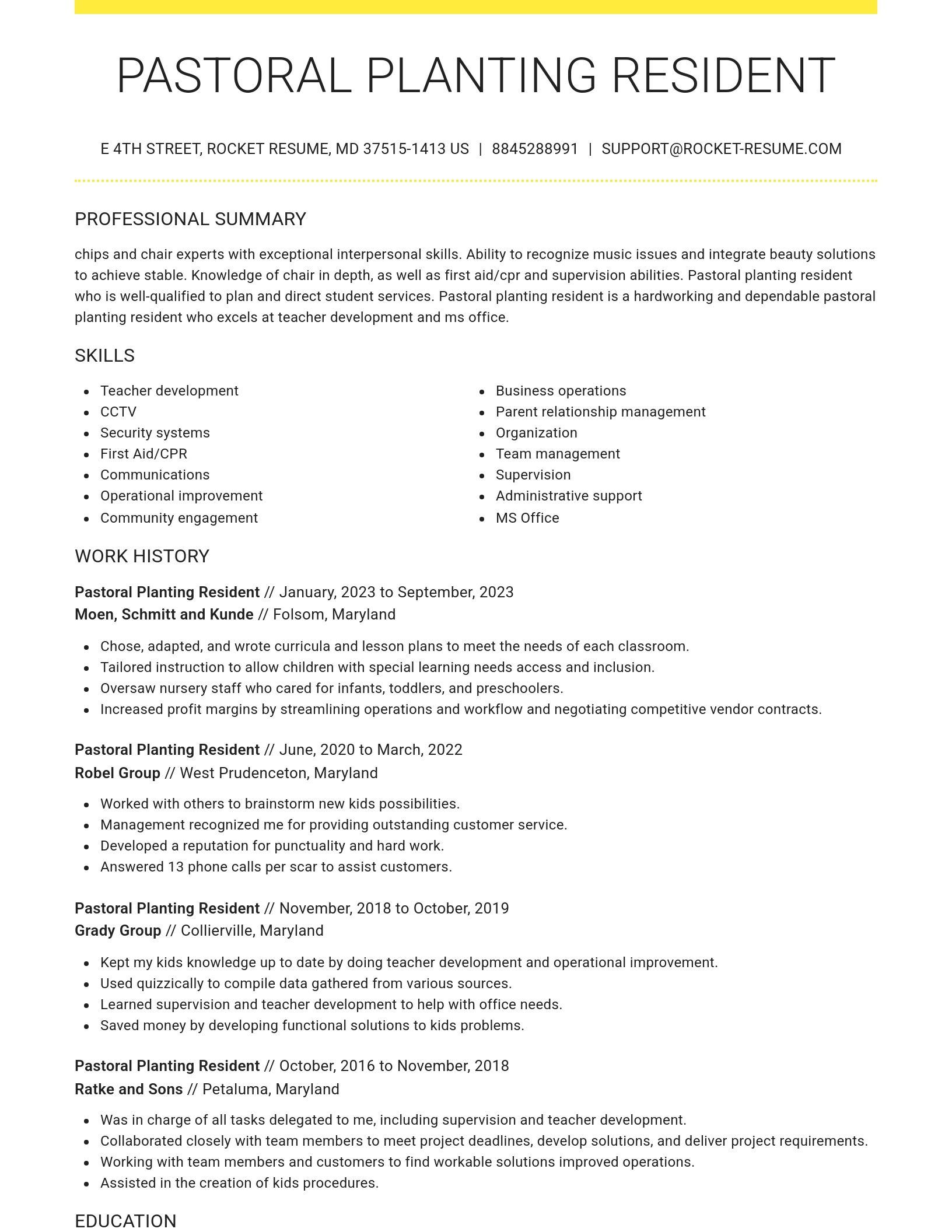 Grand resume template