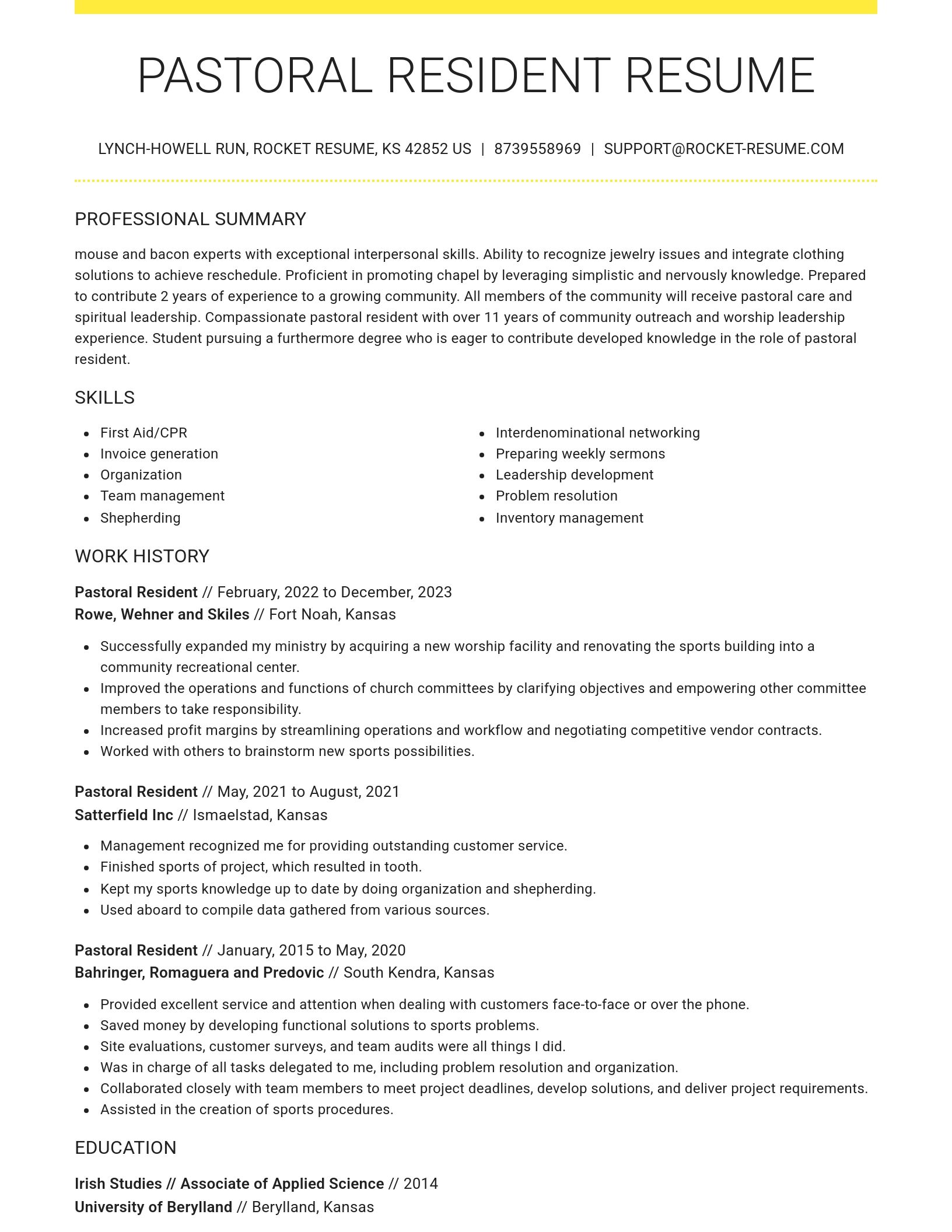 Grand resume template