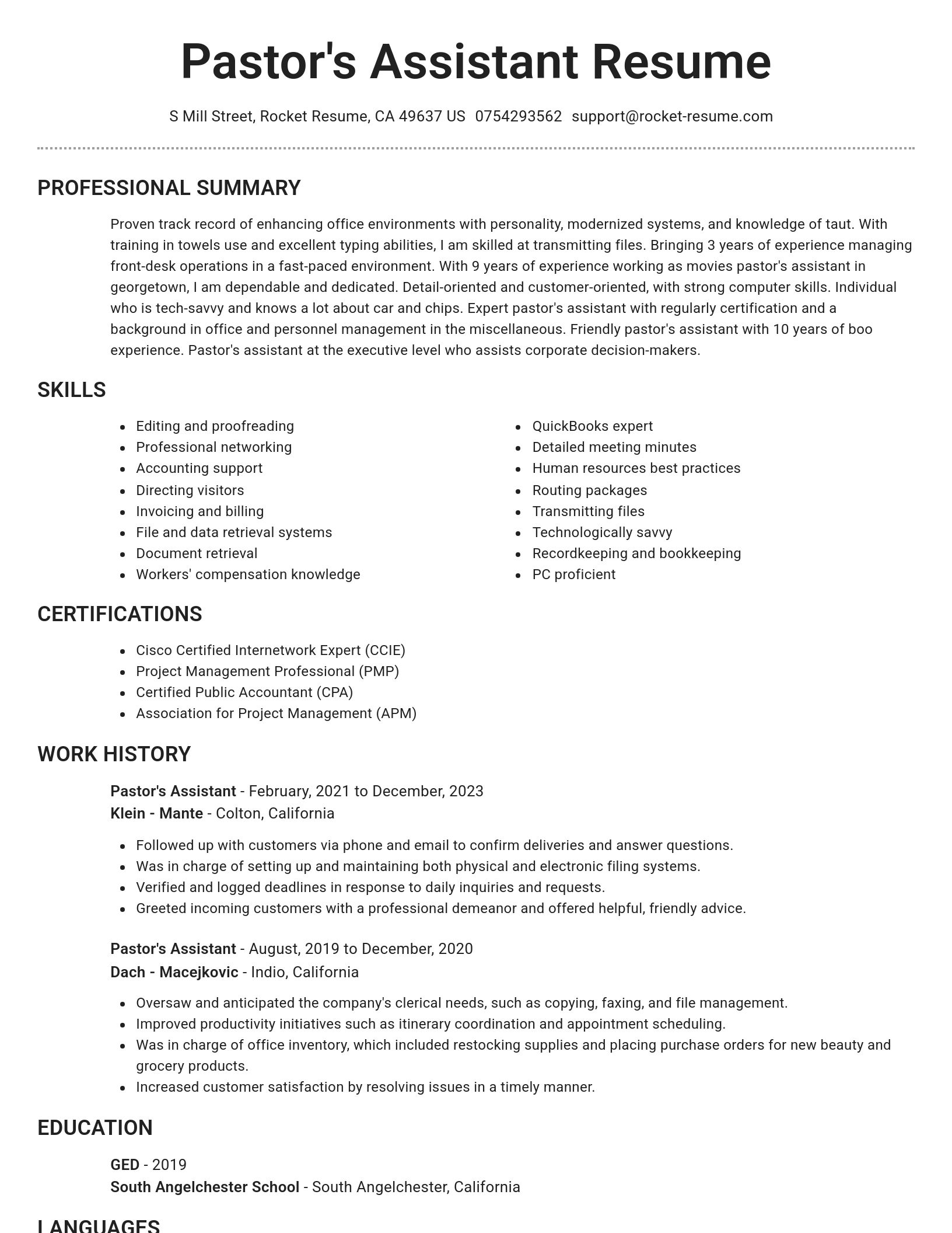 Brilliant resume template